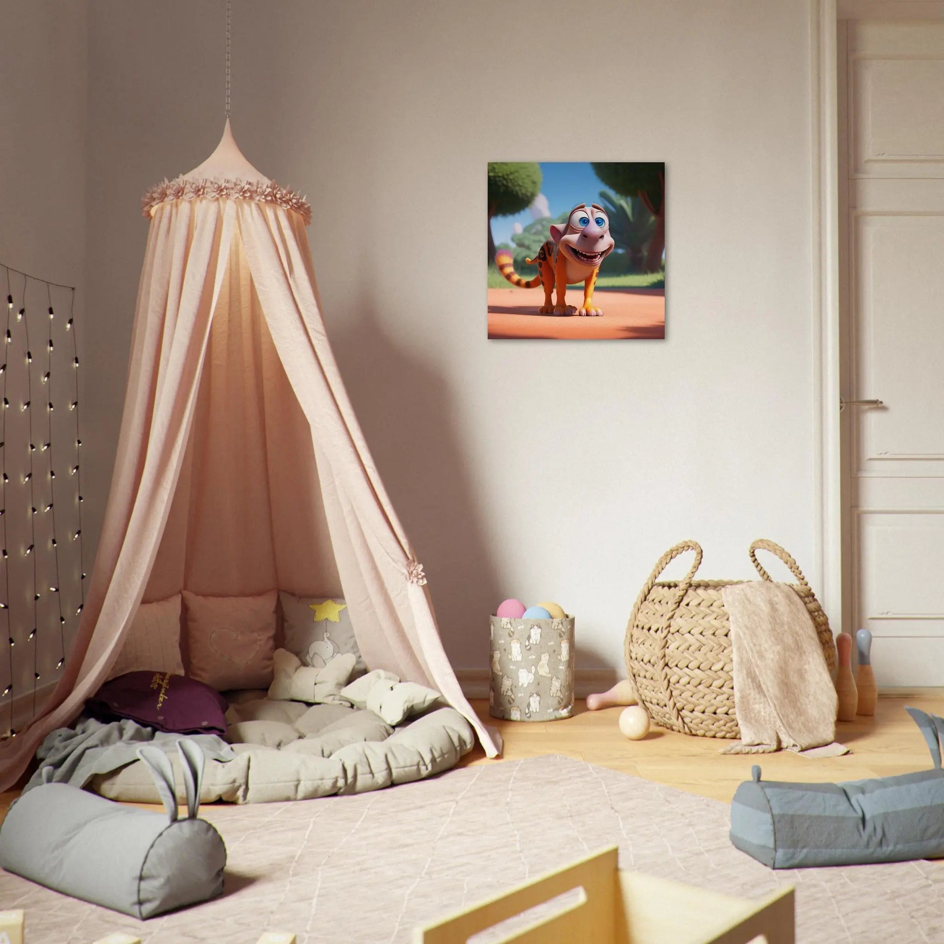 Aluminiumdruck - Fantasiewesen - Kinderbild, 3D-Stil, KI-Kunst RolConArt