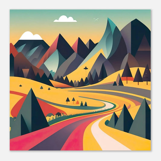 Moderner Forex-Druck - Landschaft - Digitaler Stil, KI-Kunst - RolConArt, Landschaften,