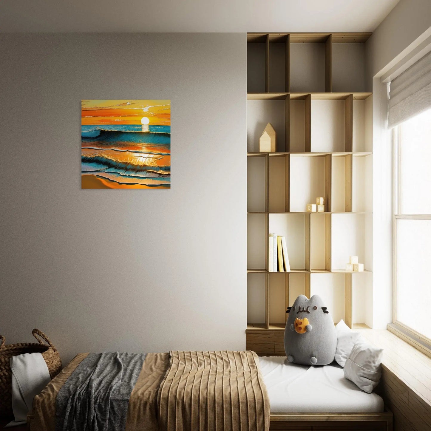 Moderner Forex-Druck - Kraftvolles Meer - Digitaler Stil, KI-Kunst - RolConArt, Landschaften,