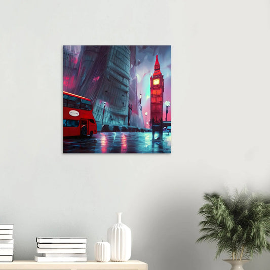 Aluminiumdruck - Abstrakte Stadt - Digitaler Stil, KI-Kunst RolConArt