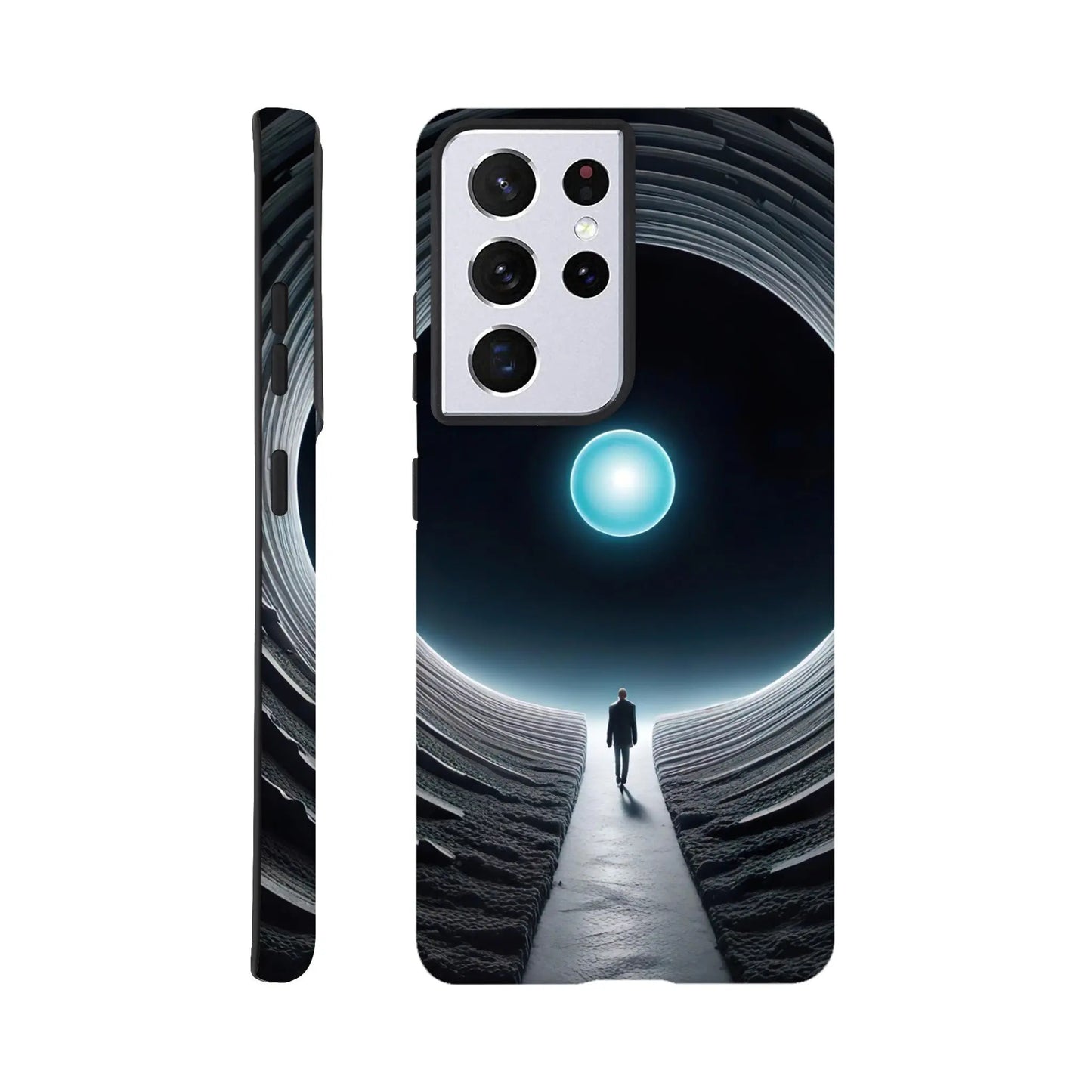 Smartphone-Hülle "Hart" - Weitblick - Digitaler Stil, KI-Kunst RolConArt, Sci-Fi, Galaxy-S21-Ultra