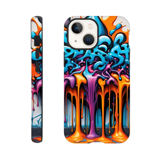 Smartphone-Hülle "Hart" - 3D Graffiti - Splash Art Stil, KI-Kunst RolConArt, Splash Art, iPhone-13-Mini