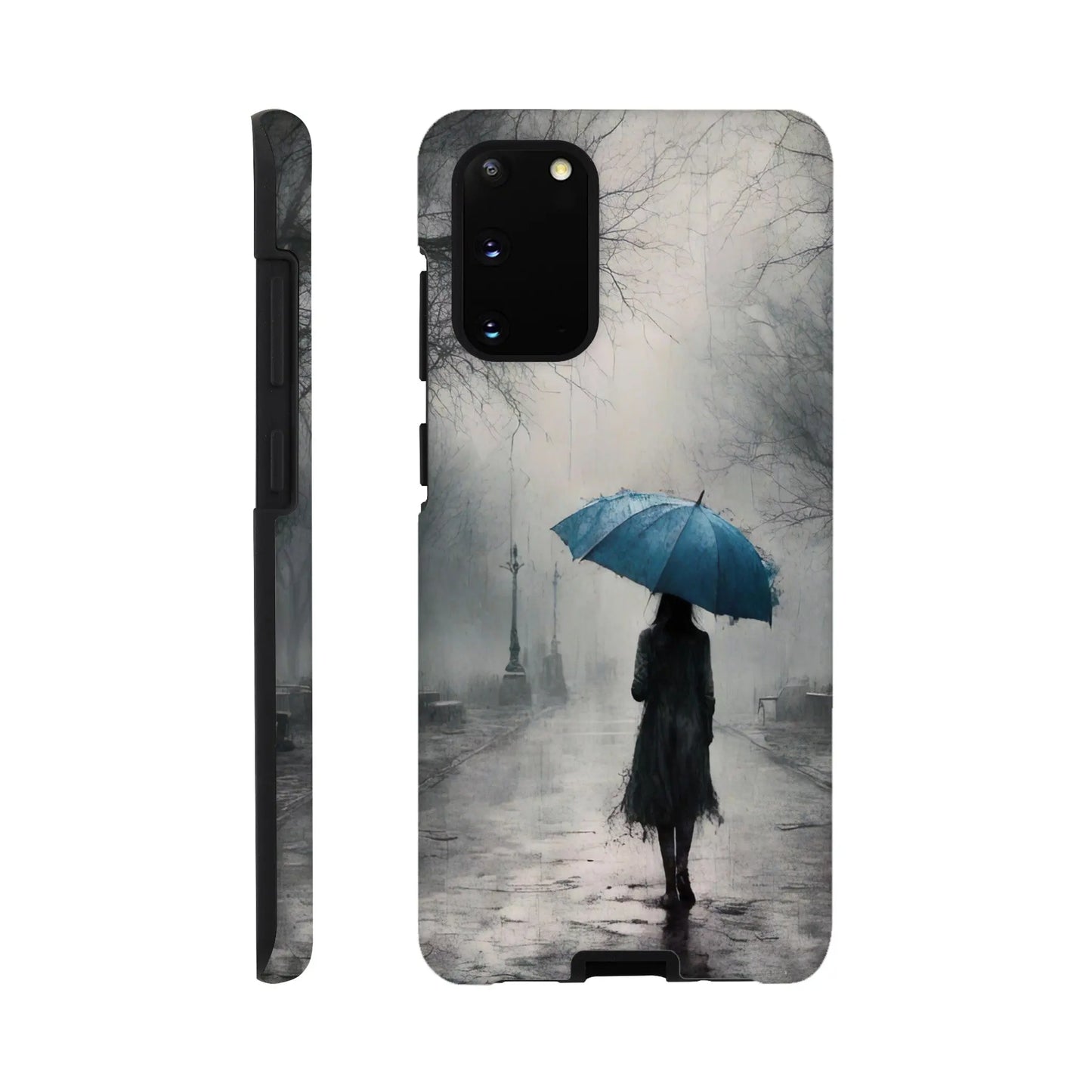 Smartphone-Hülle "Hart" - Frau Im Park - Düsterer Stil, KI-Kunst RolConArt, Malerischer Stil - Porträts, Galaxy-S20