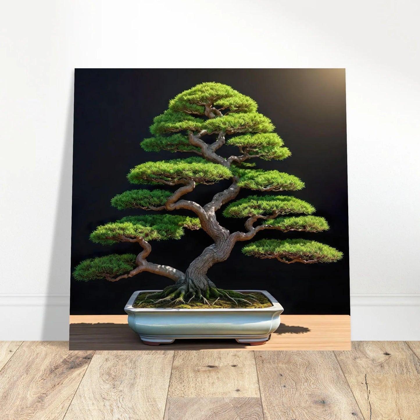Aluminiumdruck - Bonsai - Foto Stil, KI-Kunst - RolConArt, Pflanzen,