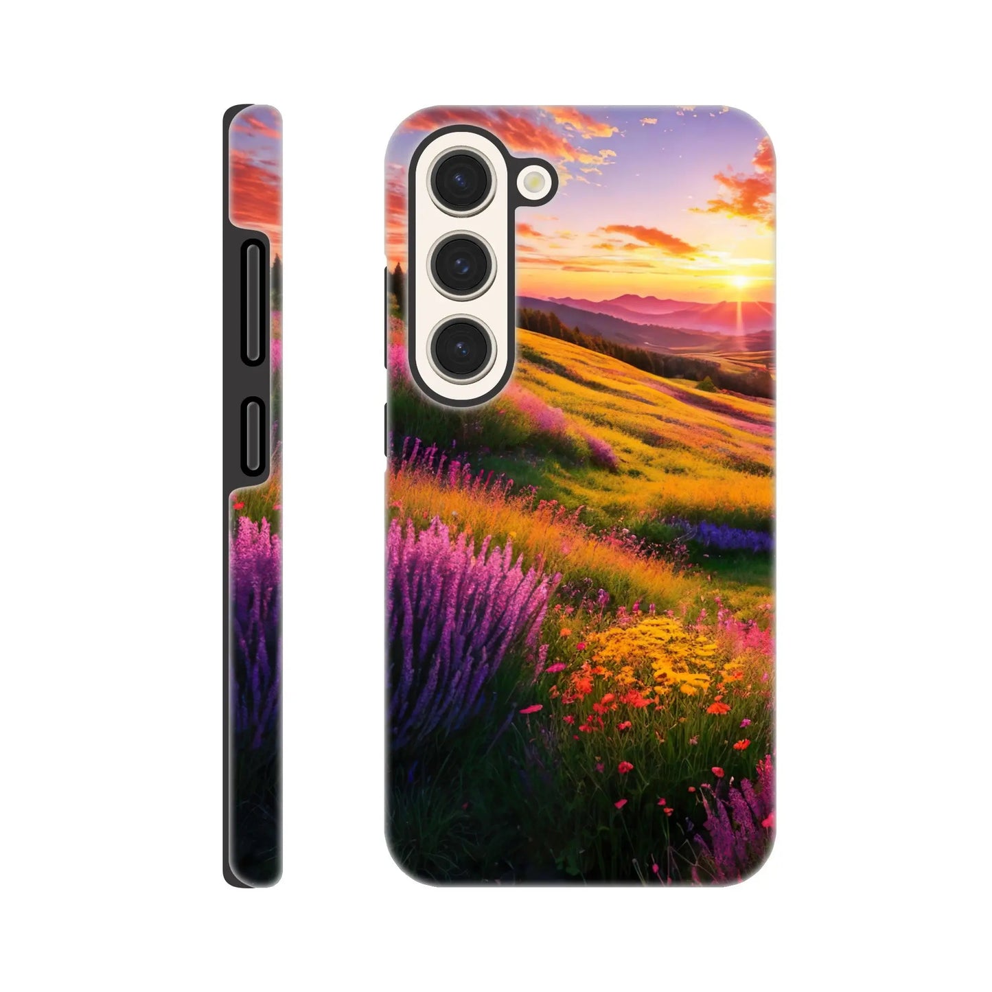 Smartphone-Hülle "Hart" - Berglandschaft - Foto Stil, KI-Kunst RolConArt, Landschaften, Galaxy-S23