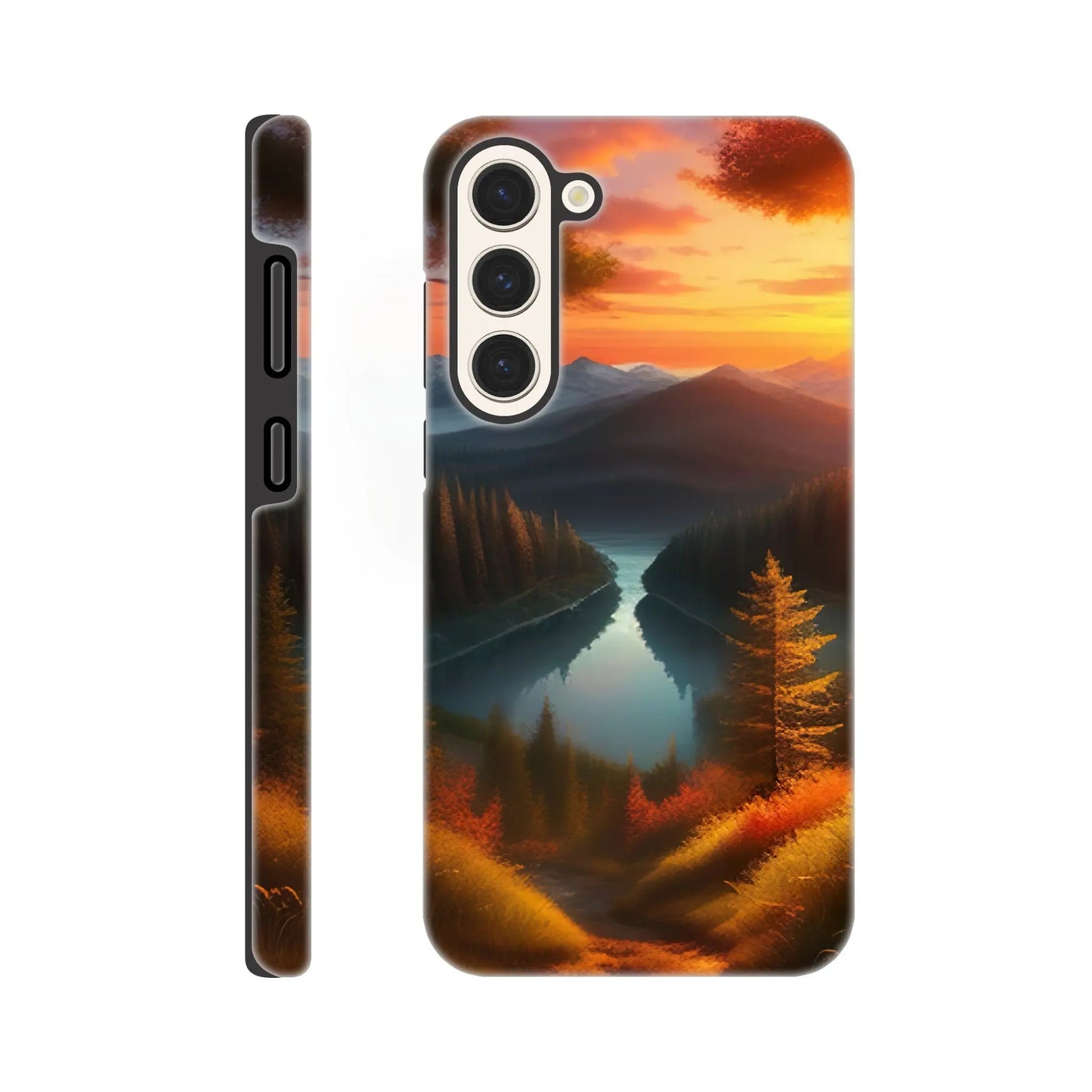 Smartphone-Hülle "Hart" - Bergpanorama - Digitaler Stil, KI-Kunst RolConArt, Landschaften, Galaxy-S23-Plus