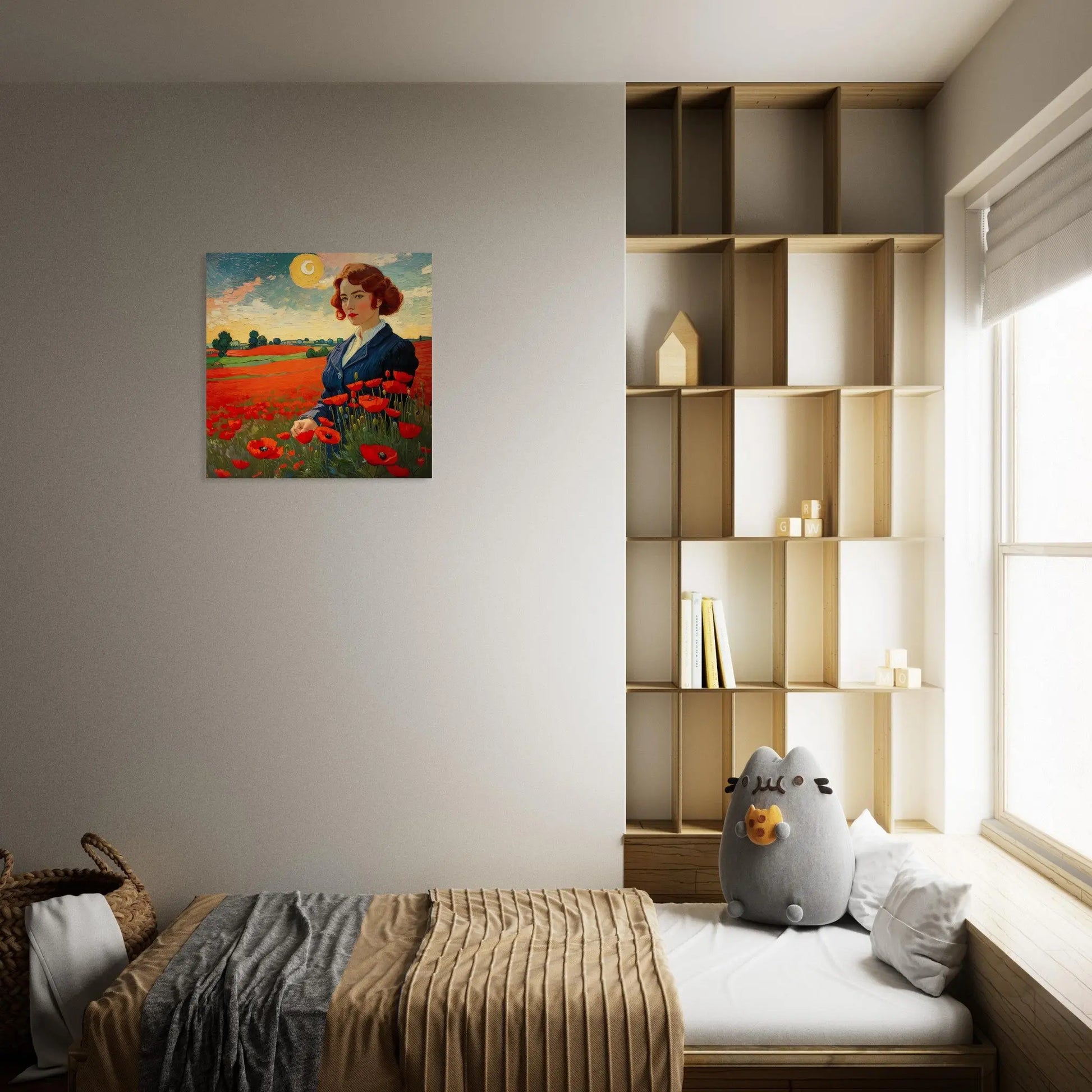 Moderner Forex-Druck - Blühende Landschaft - Malerischer Stil, KI-Kunst - RolConArt, Landschaften,