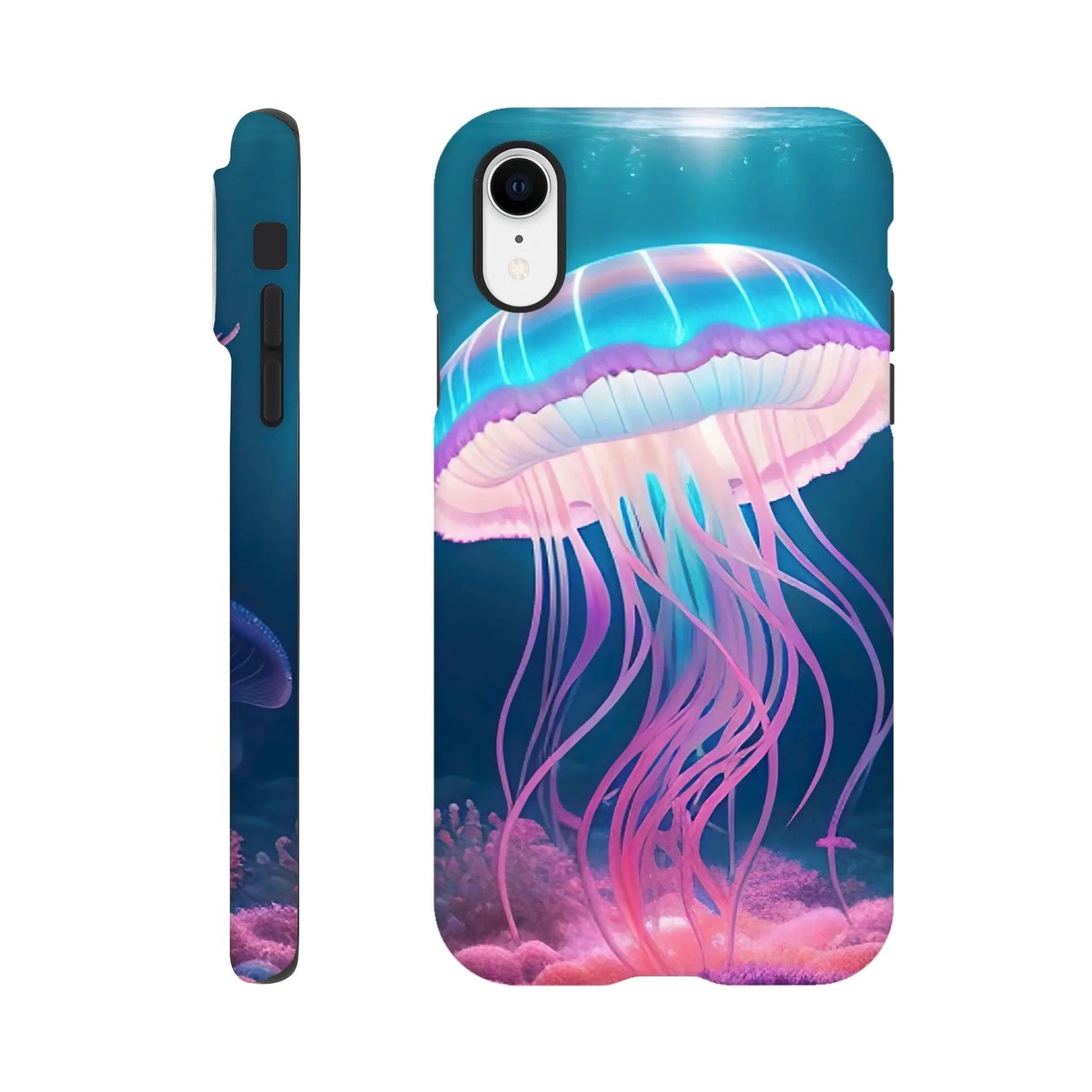 Smartphone-Hülle "Hart" - Qualle - Digitaler Stil, KI-Kunst RolConArt, Unterwasserlandschaften, iPhone-XR
