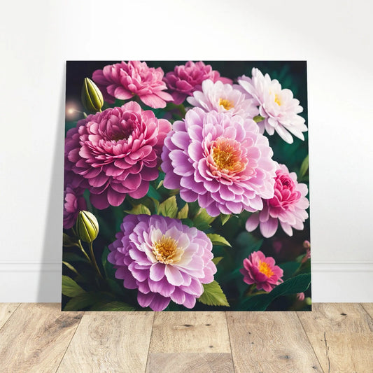 Aluminiumdruck - Blumen Vielfalt - Foto Stil, KI-Kunst - RolConArt, Pflanzen,