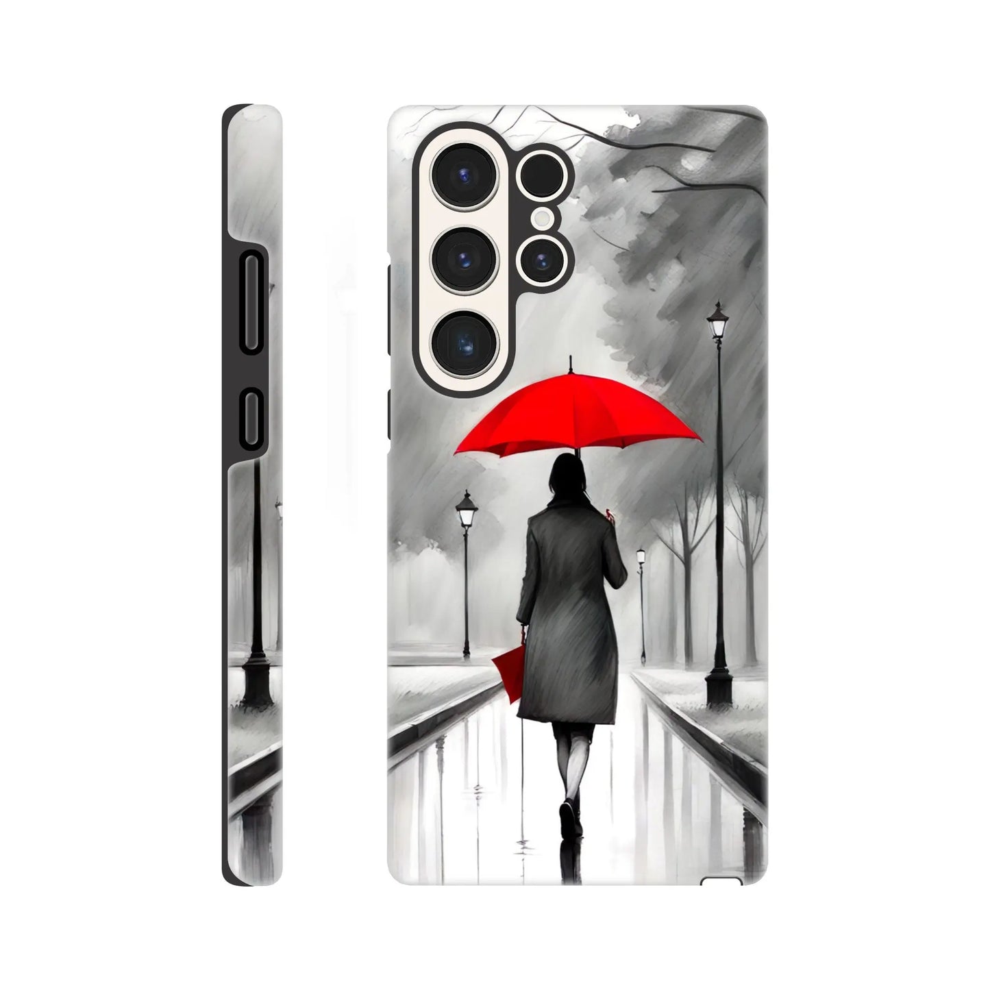 Smartphone-Hülle "Hart" - Frau Im Park - Malerischer Stil, KI-Kunst RolConArt, Malerischer Stil - Porträts, Galaxy-S23-Ultra