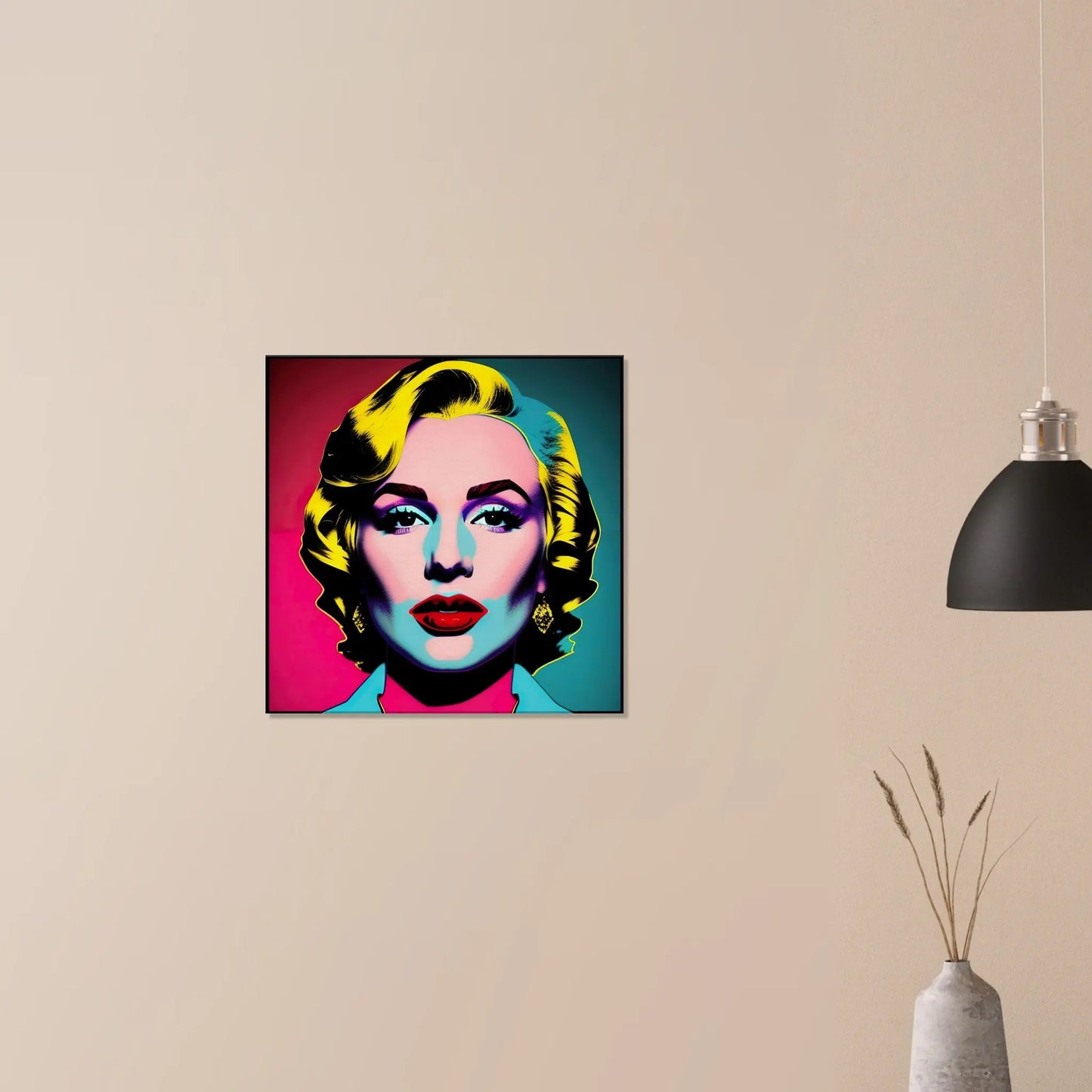 Leinwandbild - Frauenporträt im Pop Art Stil, KI-Kunst - RolConArt, Pop Art - Porträts,