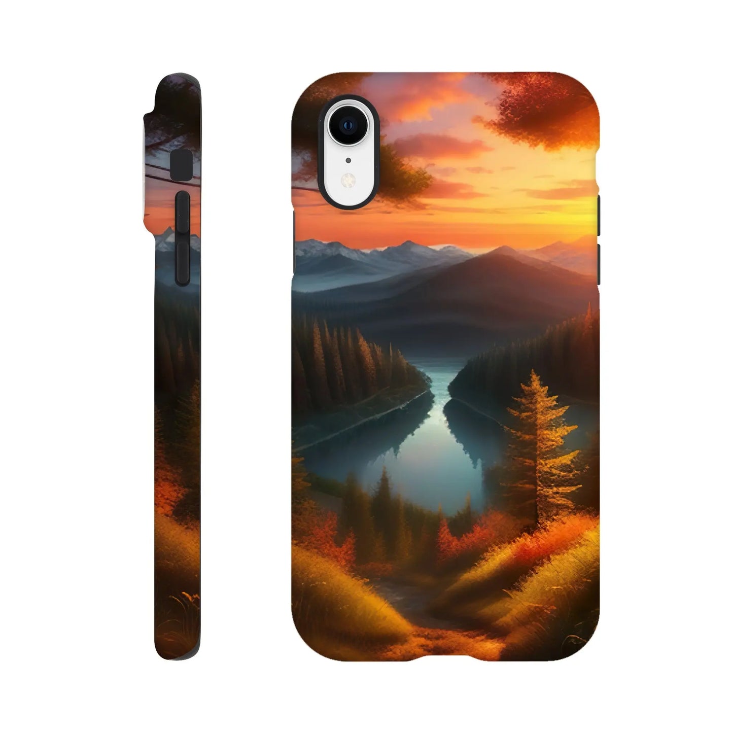 Smartphone-Hülle "Hart" - Bergpanorama - Digitaler Stil, KI-Kunst RolConArt, Landschaften, iPhone-XR