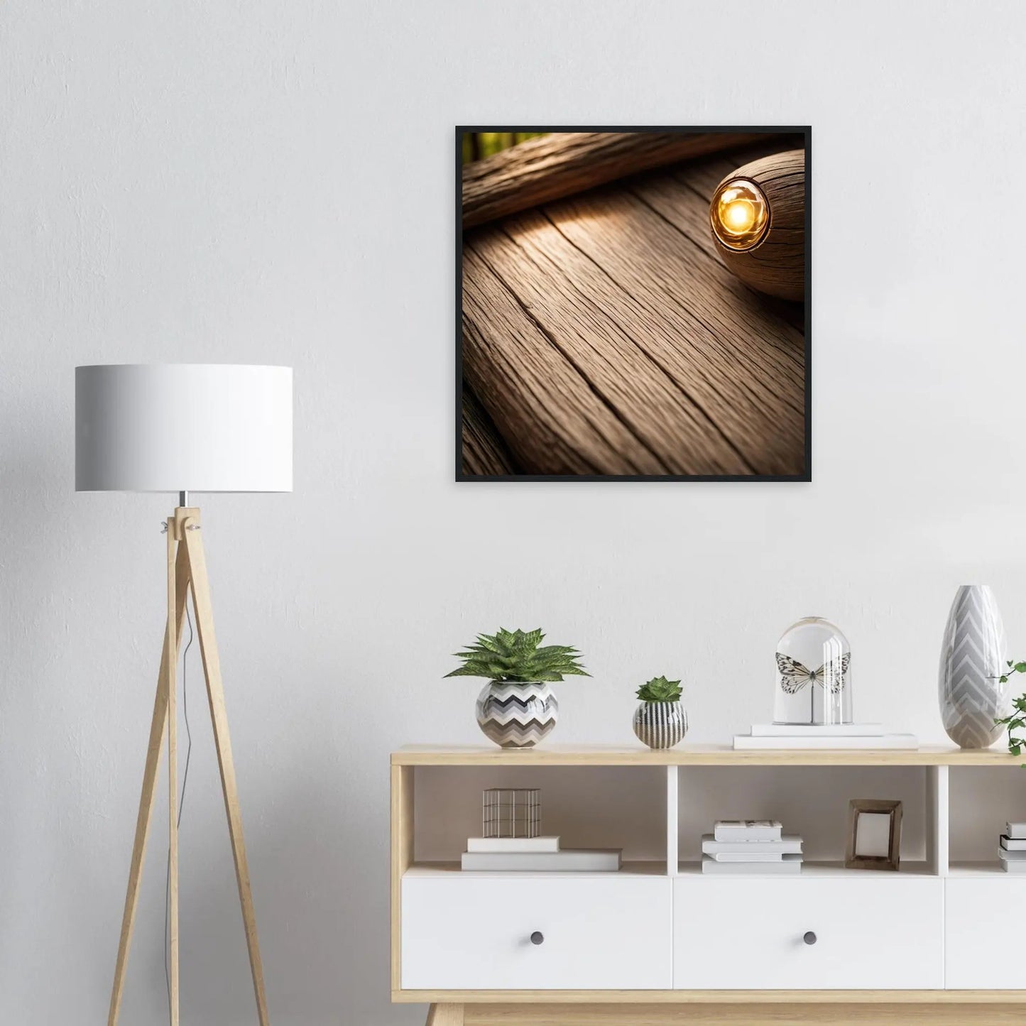 Gerahmtes Premium-Poster - Ruhe Moment - Foto Stil, KI-Kunst - RolConArt, Kreative Vielfalt,