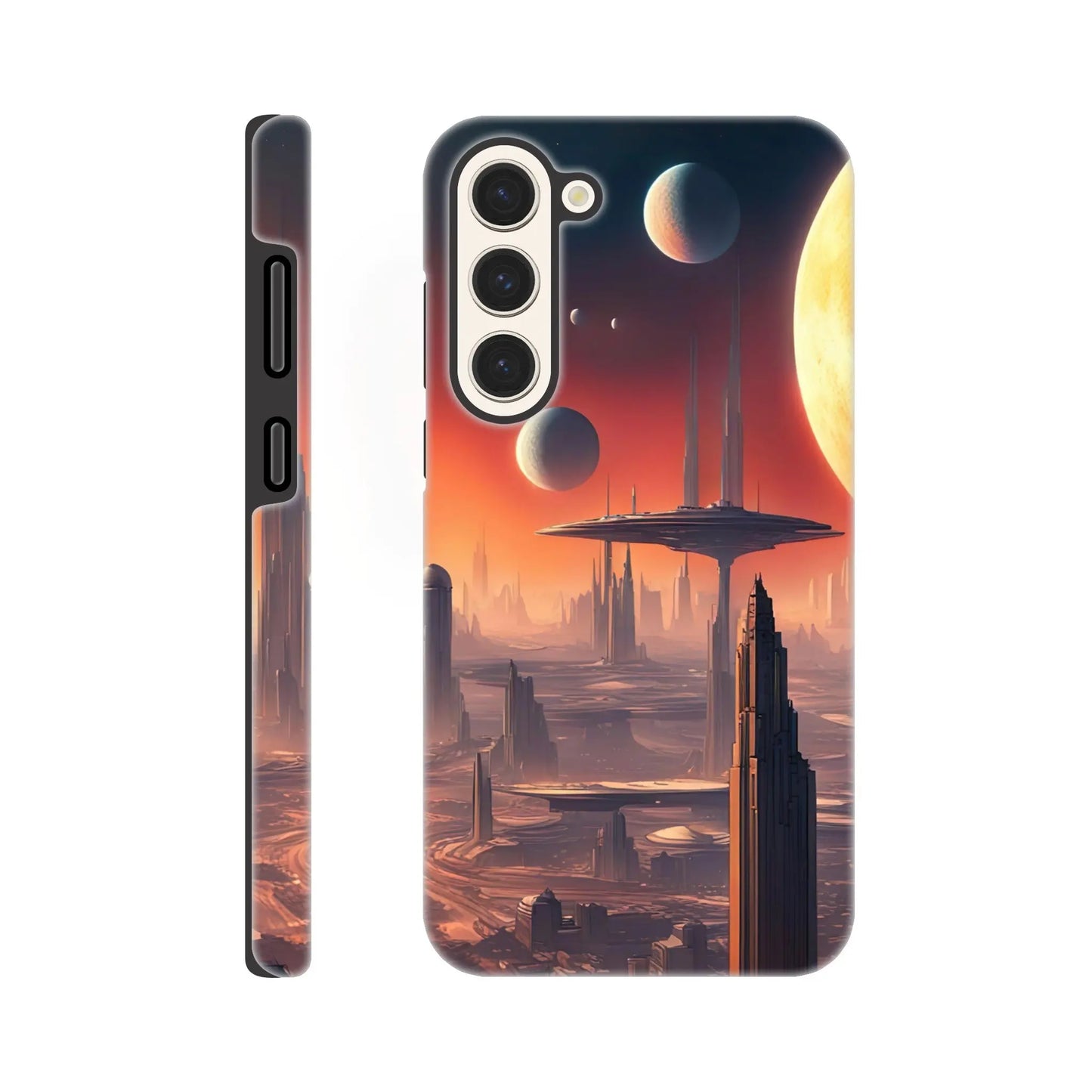 Smartphone-Hülle "Hart" - Andere Welt - Digitaler Stil, KI-Kunst RolConArt, Sci-Fi, Galaxy-S23-Plus