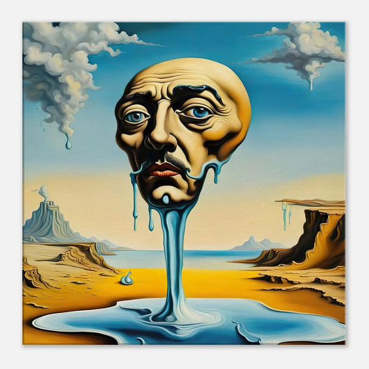 Leinwandbild - Abstraktes Porträt - Malerischer Stil, KI-Kunst - RolConArt, Malerischer Stil - Porträts, 60x60-cm-24x24