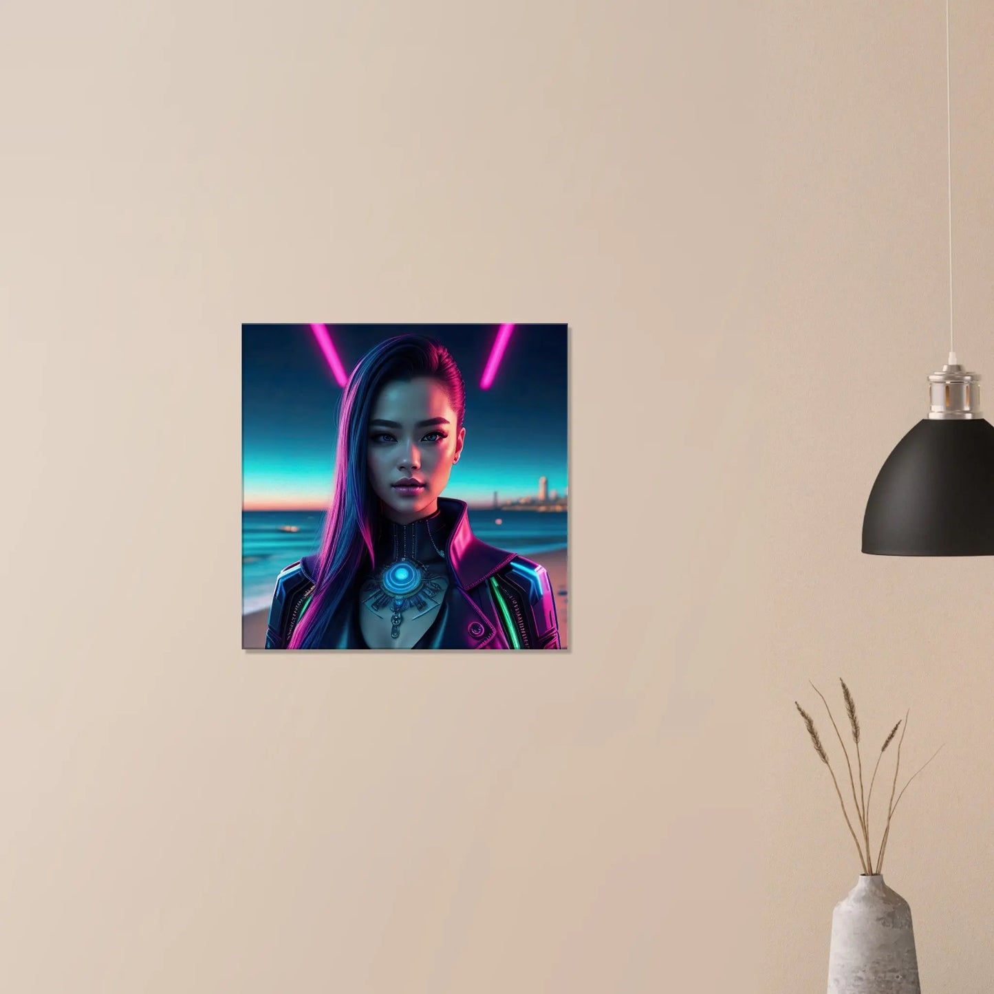 Leinwandbild - Frauenporträt im digitalen 3-D Stil, KI-Kunst - RolConArt, Digitalkunst - Porträts,