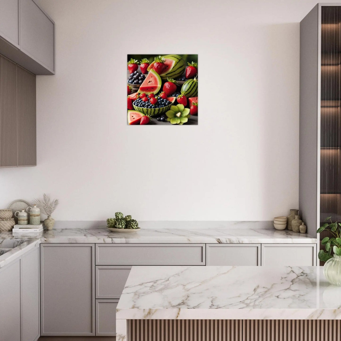 Moderner Forex-Druck - Fruchtige Vielfalt - Foto Stil, KI-Kunst RolConArt