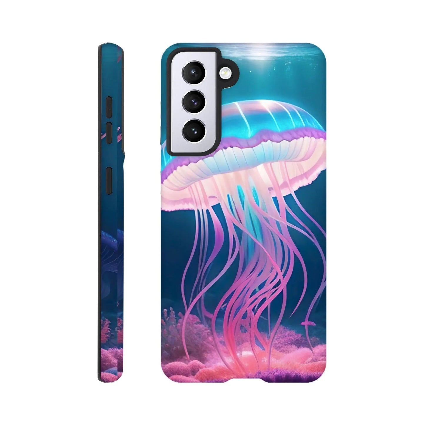 Smartphone-Hülle "Hart" - Qualle - Digitaler Stil, KI-Kunst RolConArt, Unterwasserlandschaften, Galaxy-S21