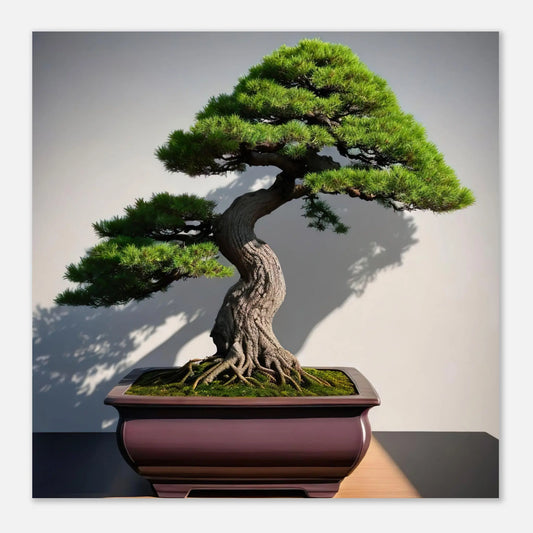 Aluminiumdruck - Bonsai - Foto Stil, KI-Kunst - RolConArt, Pflanzen,