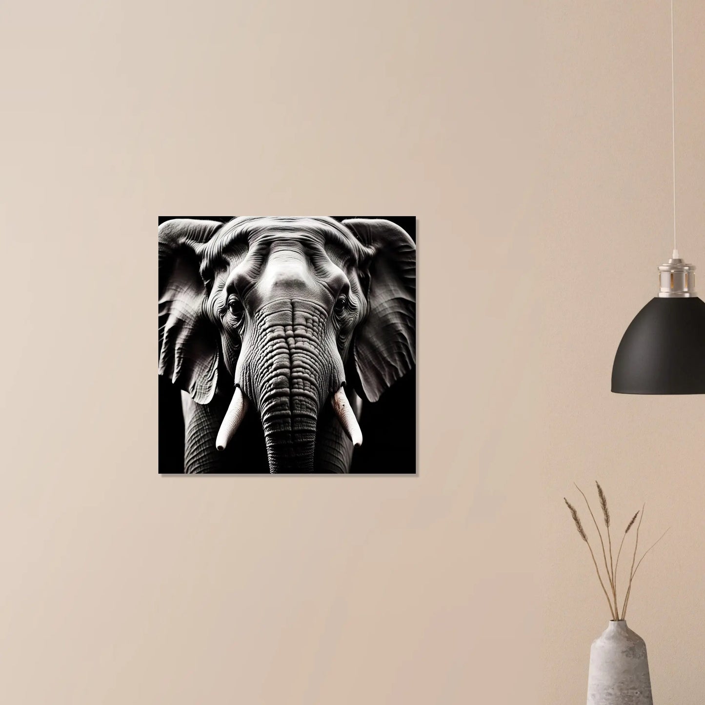 Moderner Forex-Druck - Elefant - Foto Stil, KI-Kunst RolConArt