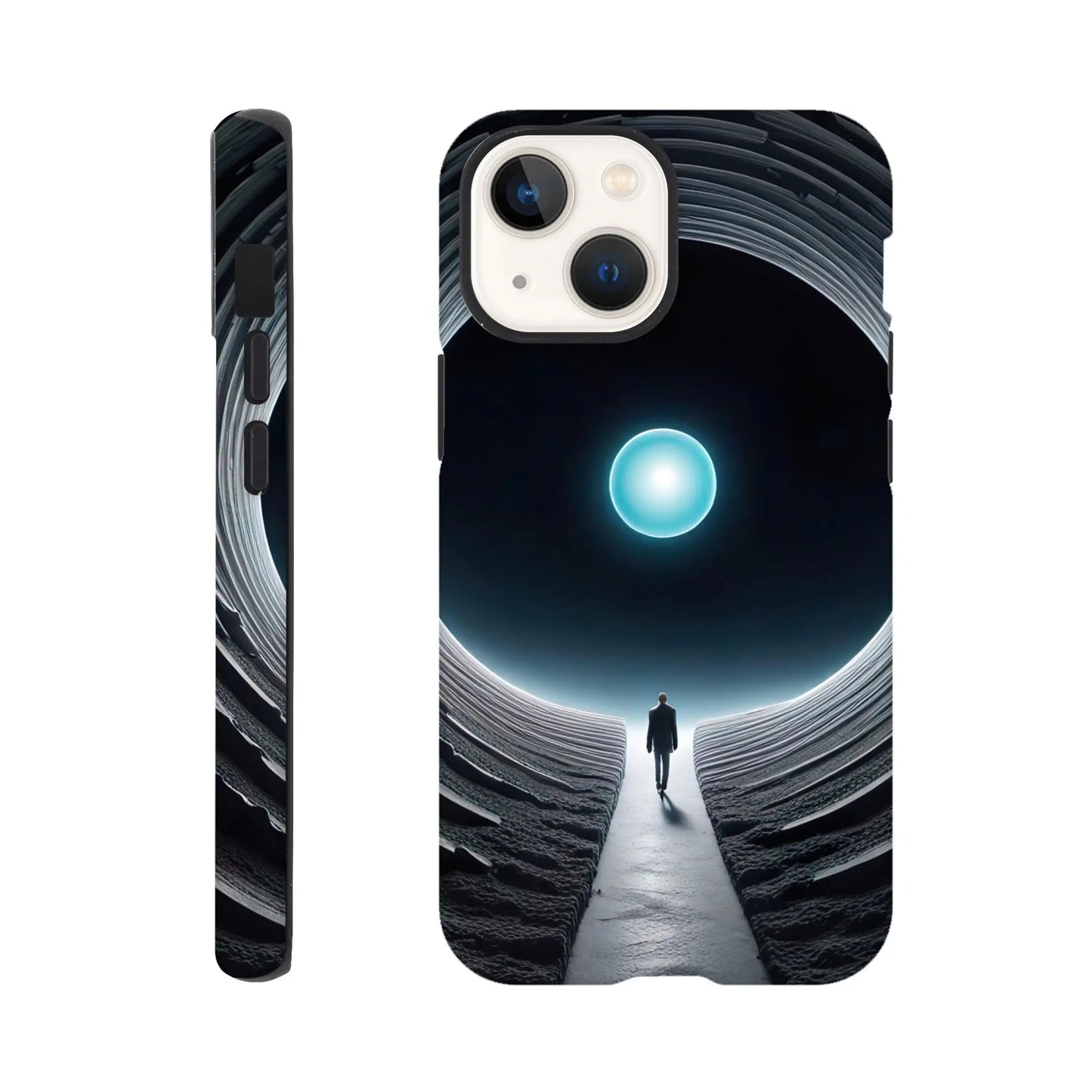 Smartphone-Hülle "Hart" - Weitblick - Digitaler Stil, KI-Kunst RolConArt, Sci-Fi, iPhone-13-Mini