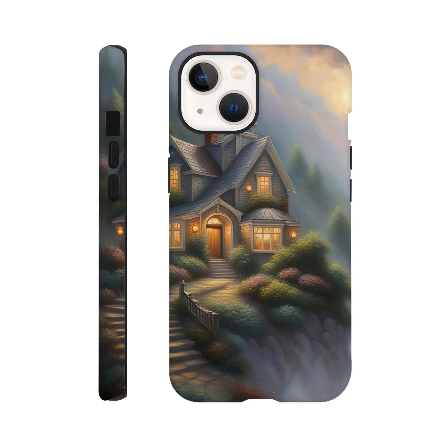 Smartphone-Hülle "Hart" - Traumlandschaft - Digitaler Stil, KI-Kunst RolConArt, Surreale Landschaften, iPhone-13