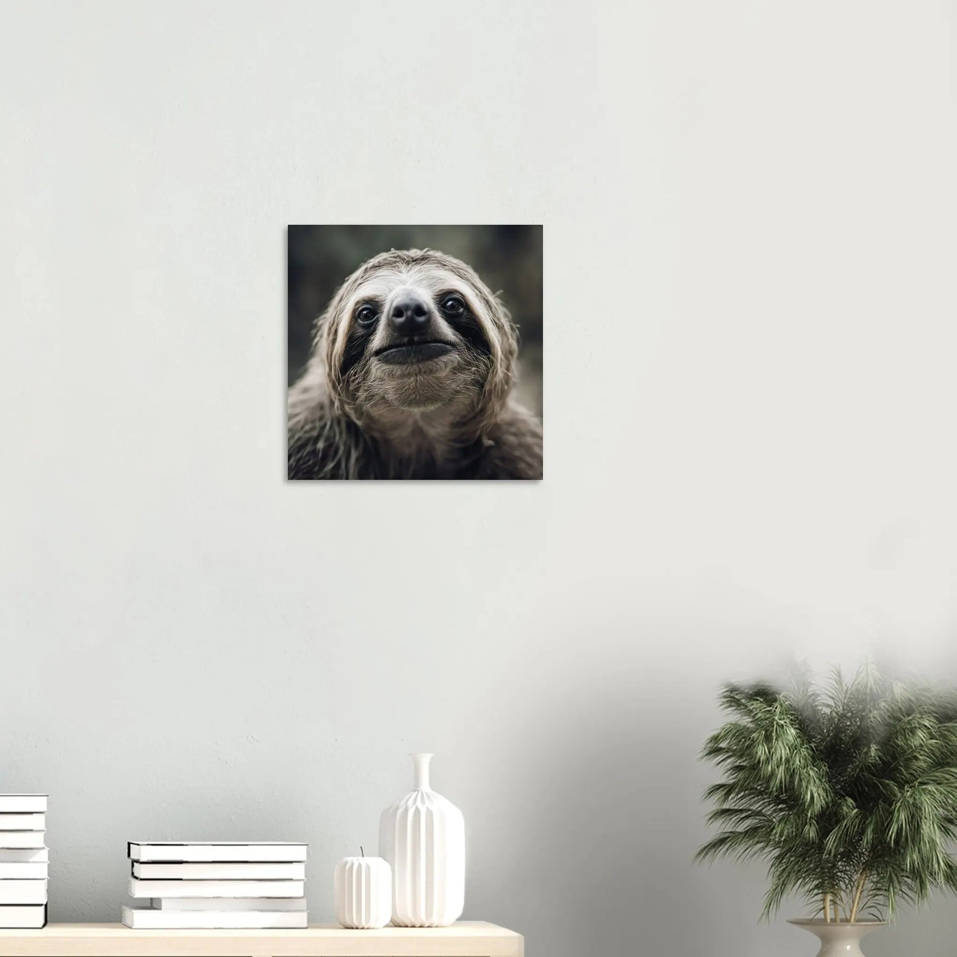 Moderner Forex-Druck - Faultier - Foto Stil, KI-Kunst RolConArt