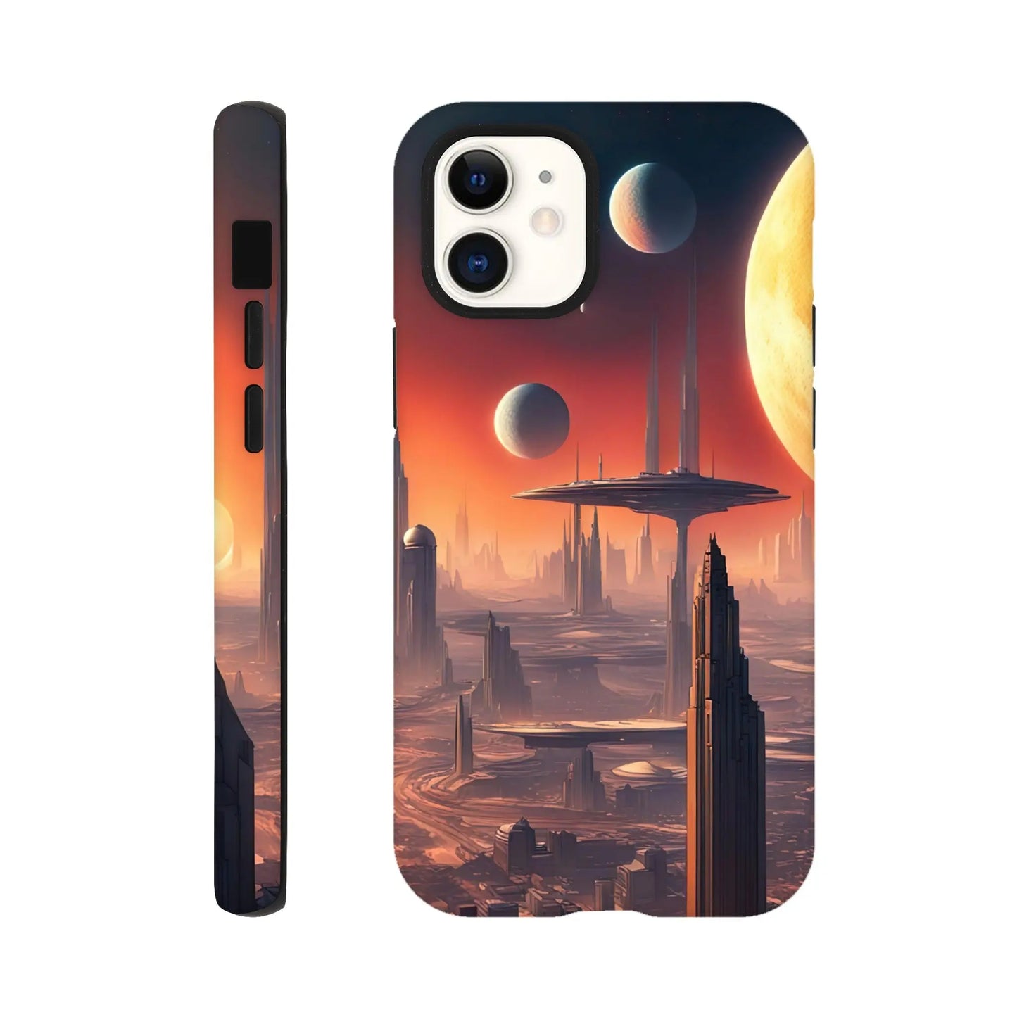 Smartphone-Hülle "Hart" - Andere Welt - Digitaler Stil, KI-Kunst RolConArt, Sci-Fi, iPhone-12-Mini