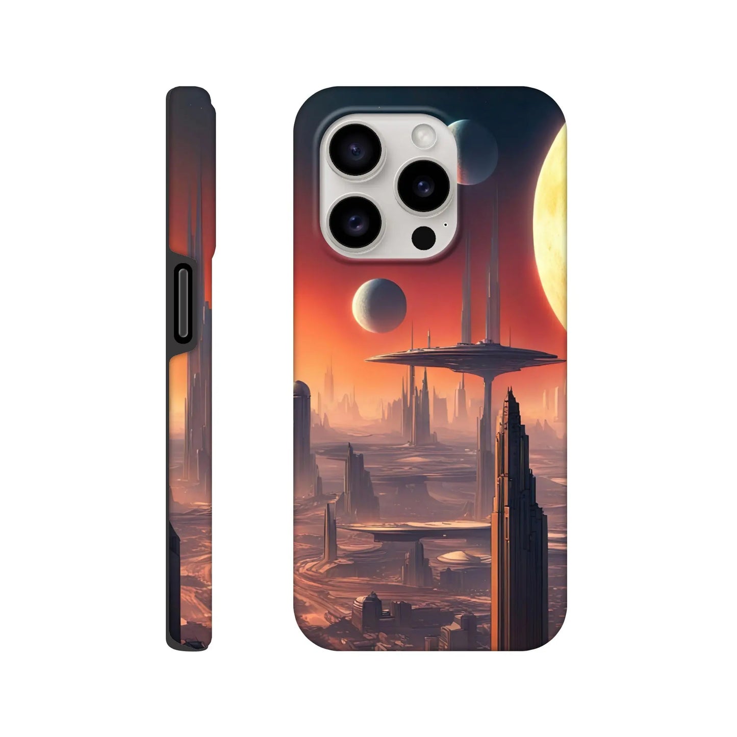 Smartphone-Hülle "Hart" - Andere Welt - Digitaler Stil, KI-Kunst RolConArt, Sci-Fi, iPhone-15-Pro