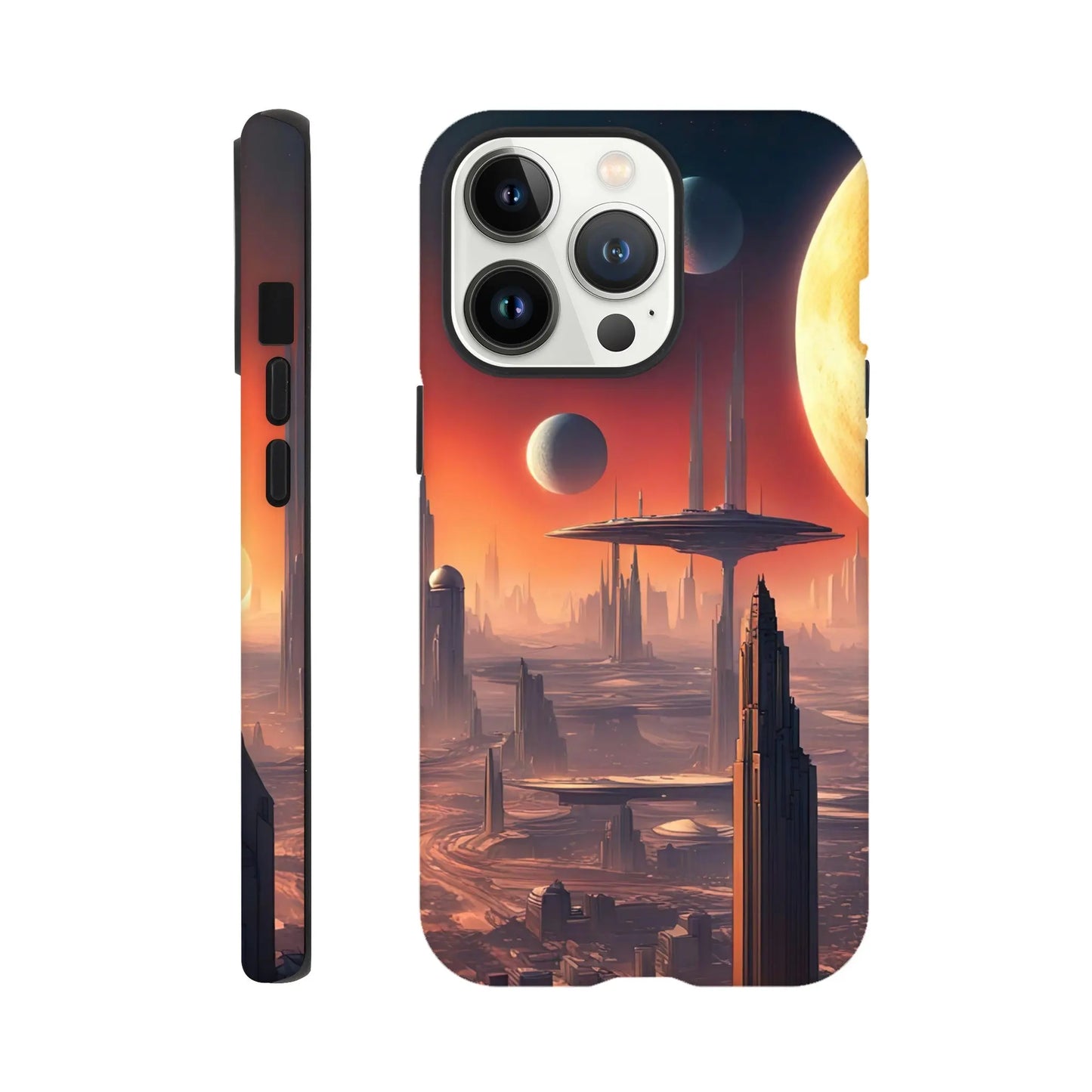 Smartphone-Hülle "Hart" - Andere Welt - Digitaler Stil, KI-Kunst RolConArt, Sci-Fi, iPhone-13-Pro