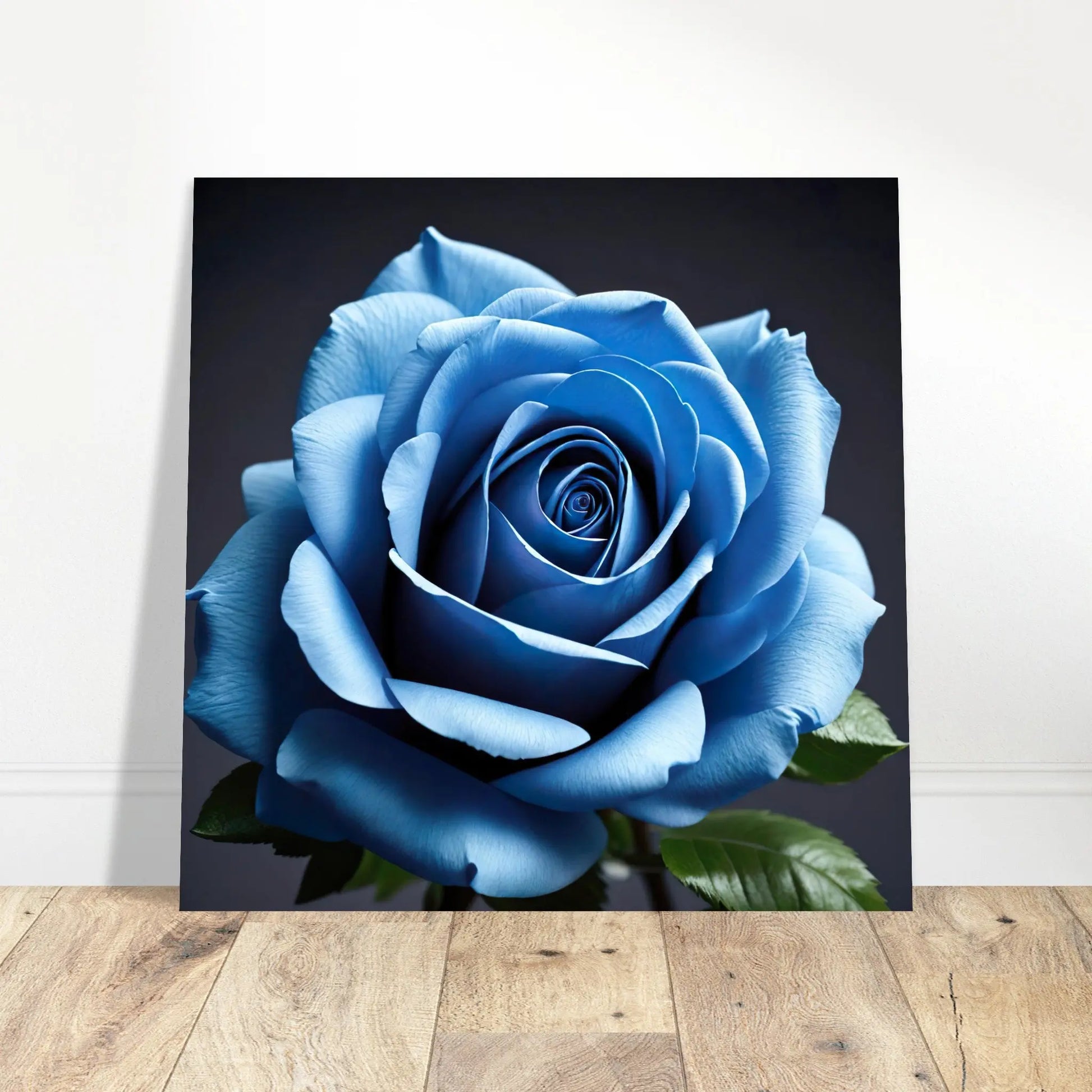 Aluminiumdruck - Blaue Rose - Foto Stil, KI-Kunst - RolConArt, Pflanzen,