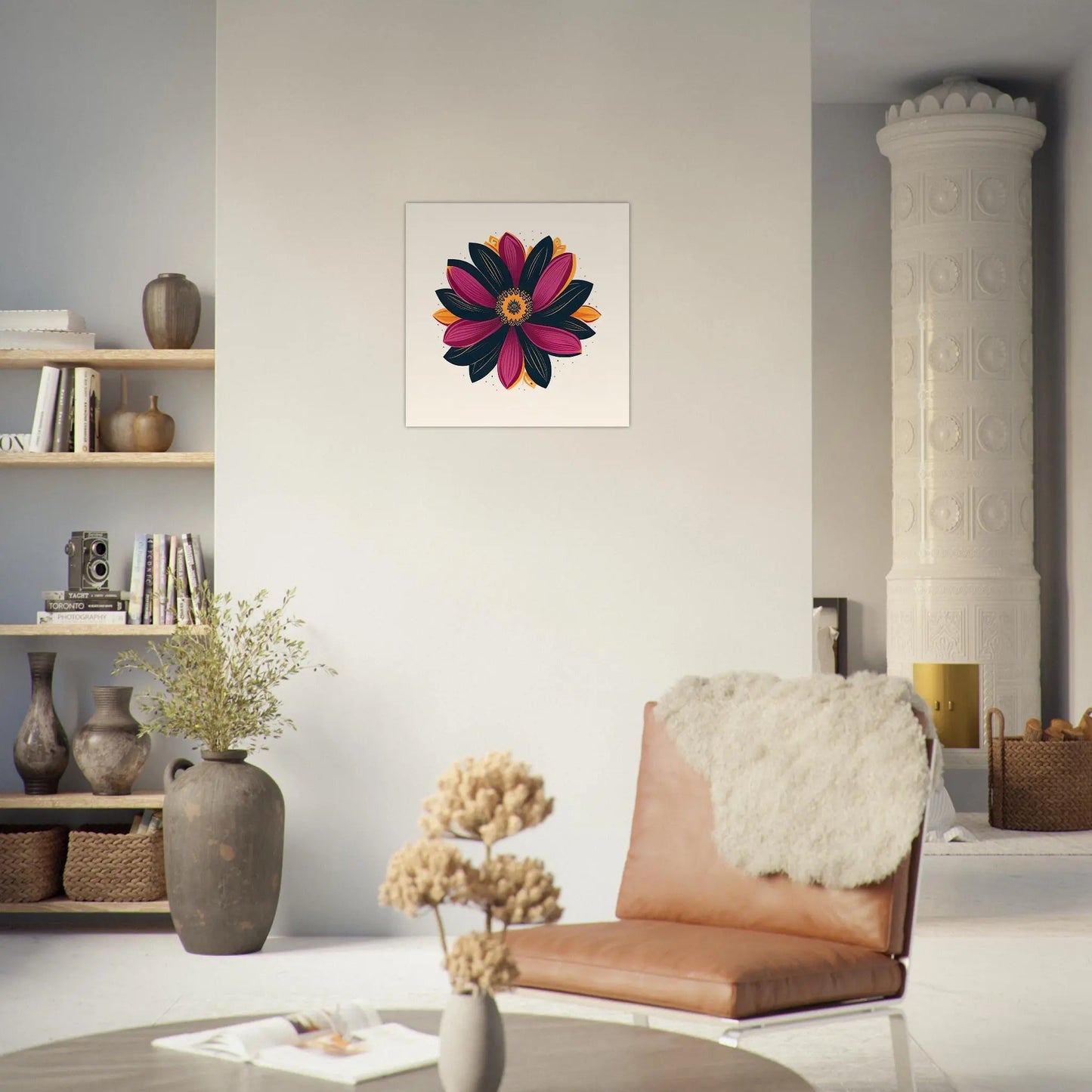Aluminiumdruck - Blume - Digitaler Stil, KI-Kunst - RolConArt, Pflanzen,