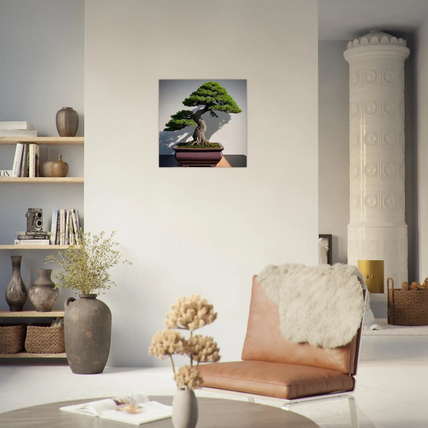 Aluminiumdruck - Bonsai - Foto Stil, KI-Kunst - RolConArt, Pflanzen,