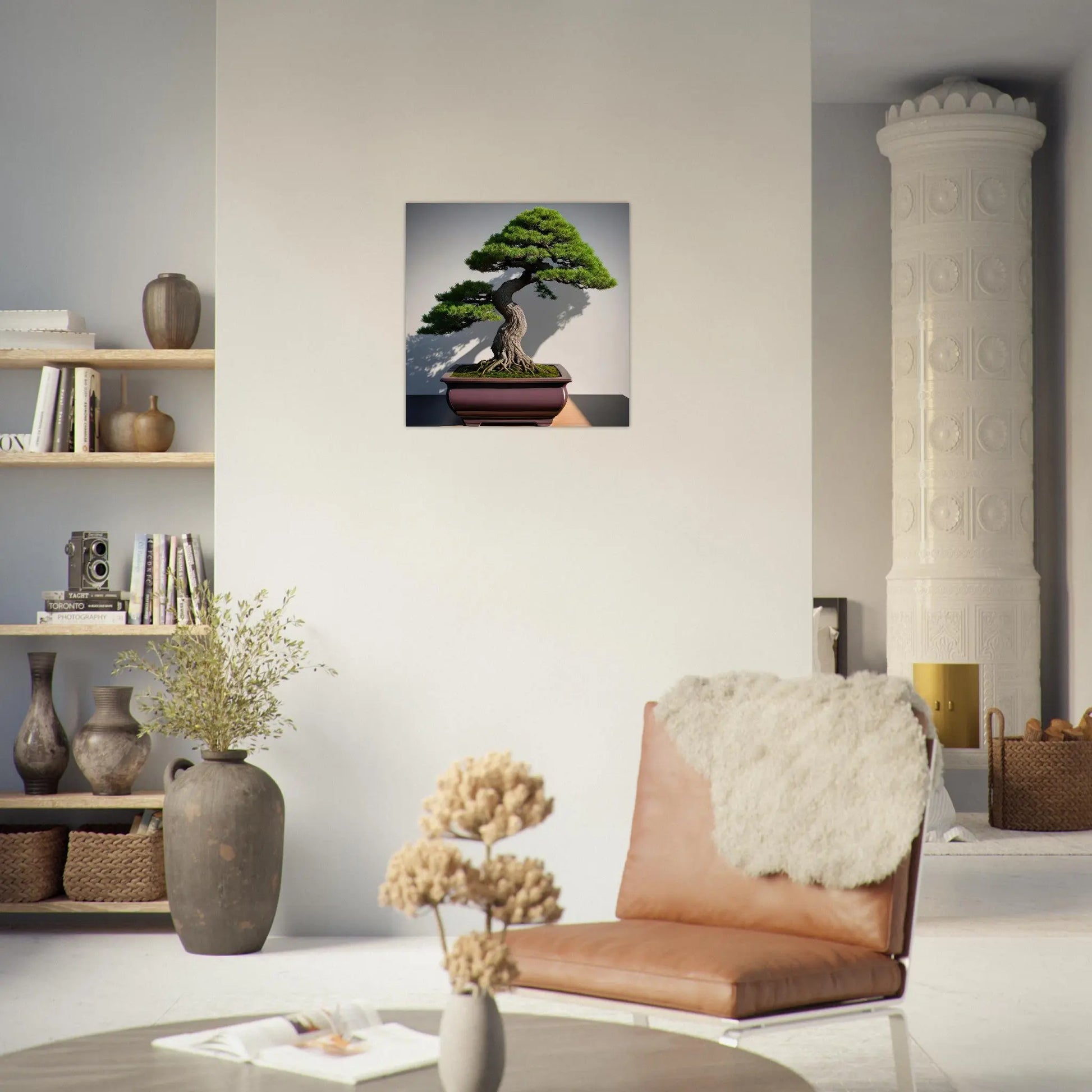 Aluminiumdruck - Bonsai - Foto Stil, KI-Kunst - RolConArt, Pflanzen,