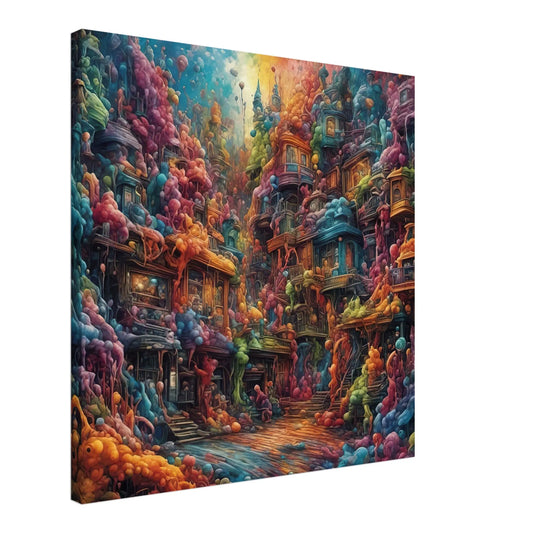 Leinwandbild - Farbenchaos - Splash Art Stil, KI-Kunst - RolConArt, Splash Art,