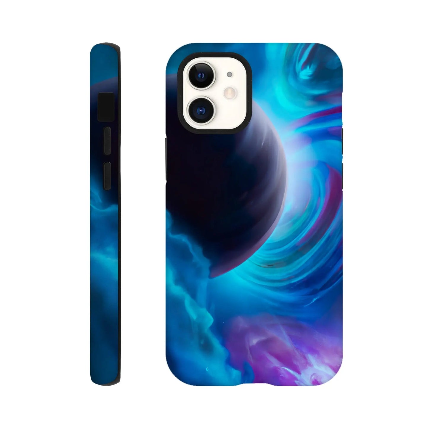 Smartphone-Hülle "Hart" - Weltraum - Malerischer Stil, KI-Kunst RolConArt, Sci-Fi, iPhone-12-Mini