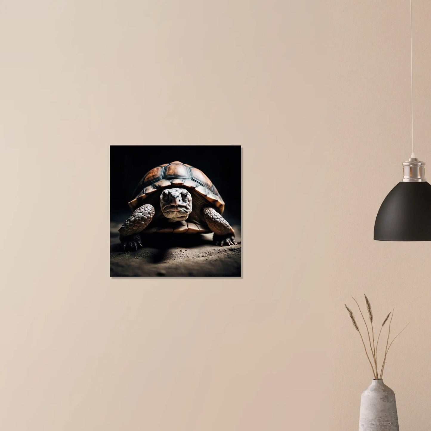 Moderner Forex-Druck - Schildkröte - Foto Stil, KI-Kunst RolConArt