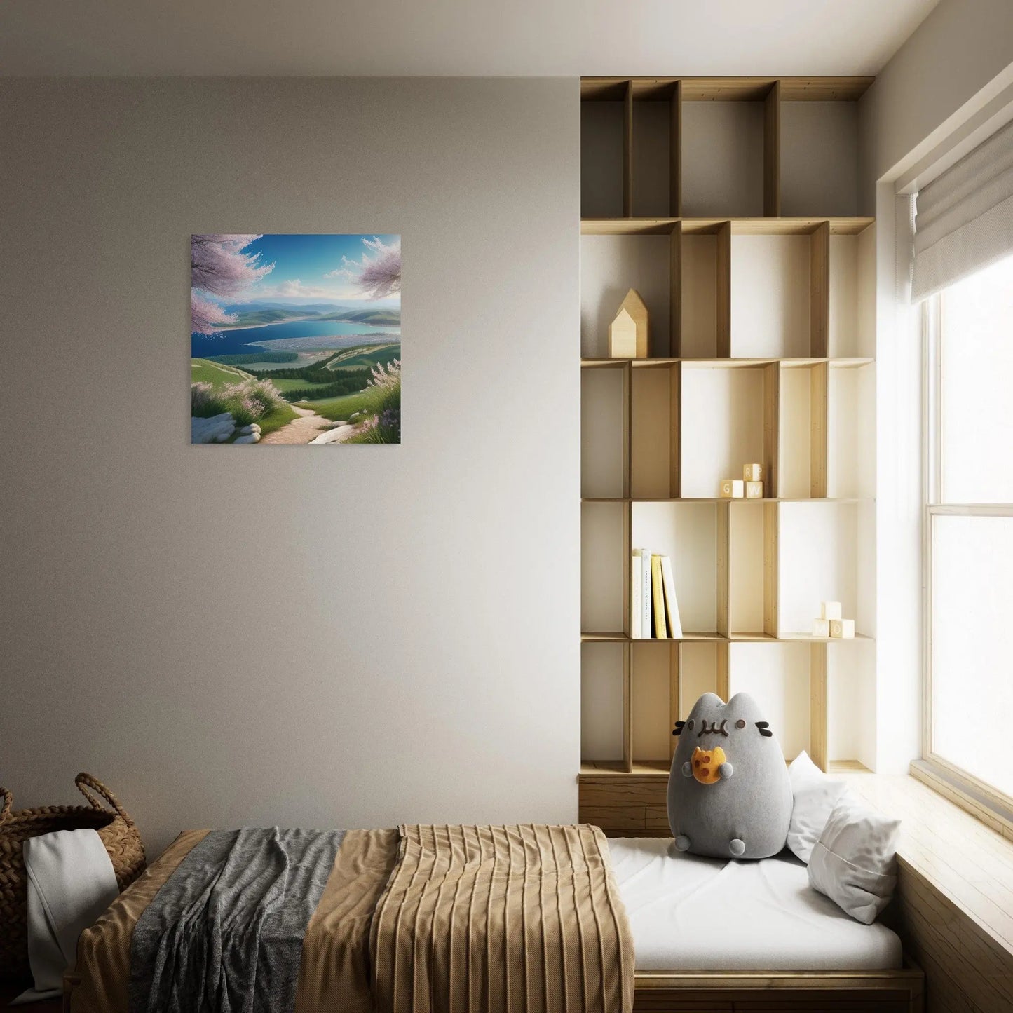 Moderner Forex-Druck - Bergpanorama - Foto-Stil, KI-Kunst - RolConArt, Landschaften,