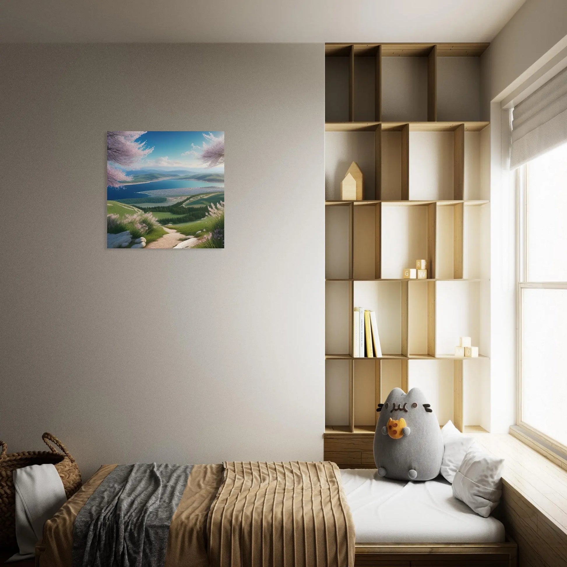 Moderner Forex-Druck - Bergpanorama - Foto-Stil, KI-Kunst - RolConArt, Landschaften,