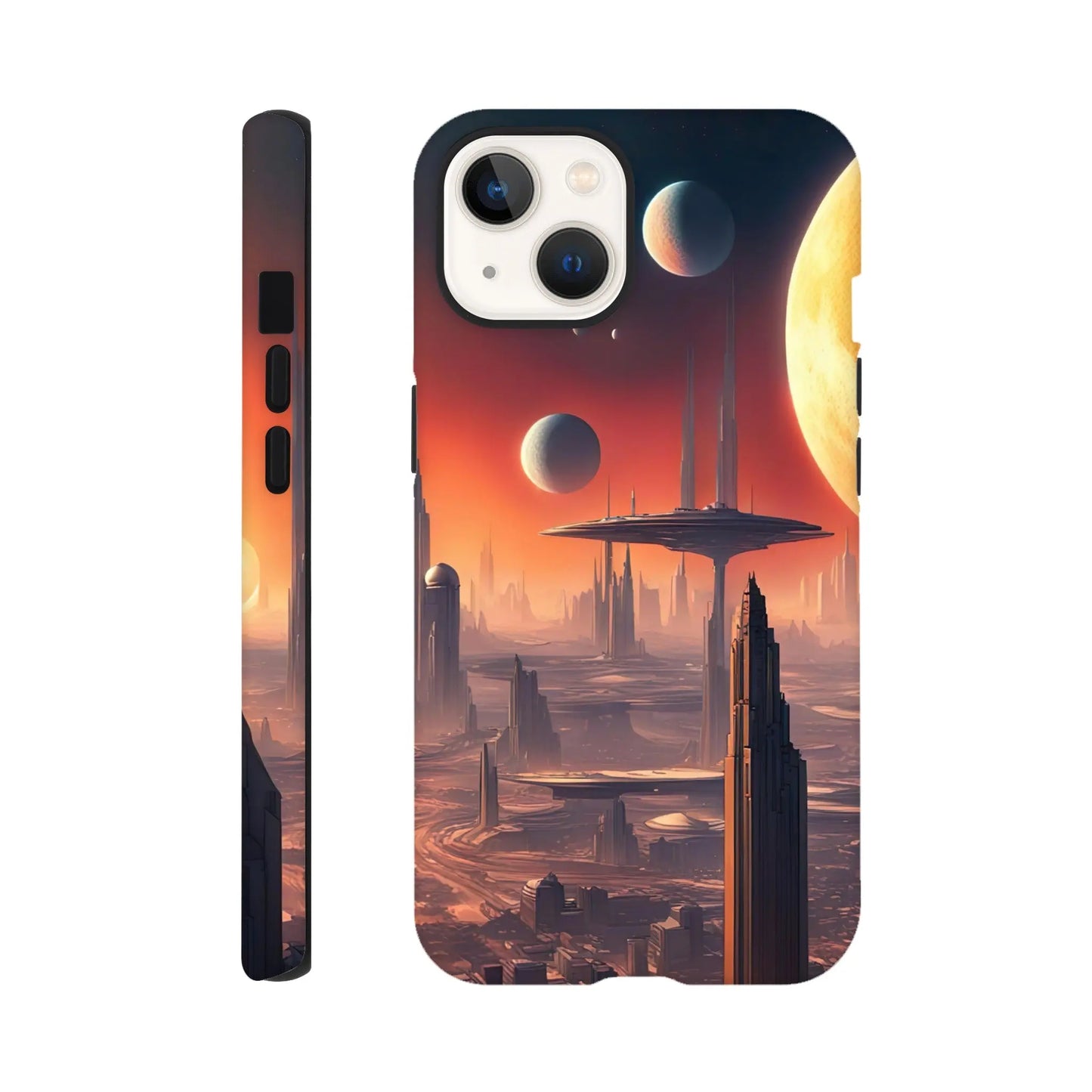 Smartphone-Hülle "Hart" - Andere Welt - Digitaler Stil, KI-Kunst RolConArt, Sci-Fi, iPhone-13