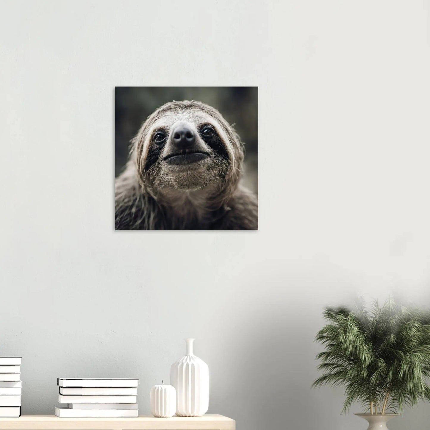 Moderner Forex-Druck - Faultier - Foto Stil, KI-Kunst RolConArt