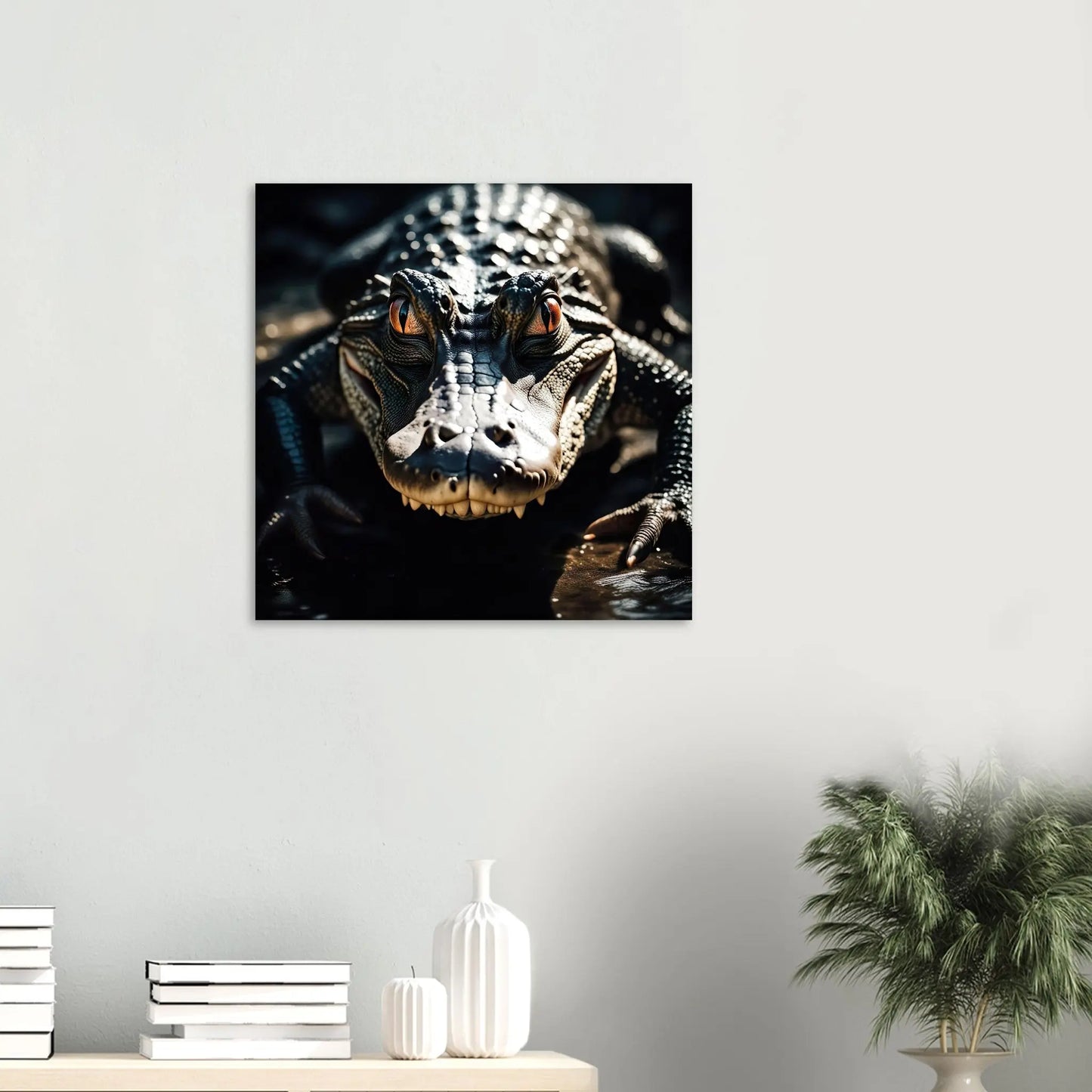 Aluminiumdruck - Alligator - Foto Stil, KI-Kunst RolConArt