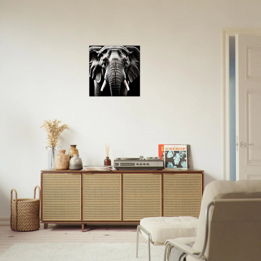 Aluminiumdruck - Elefant - Foto Stil, KI-Kunst RolConArt