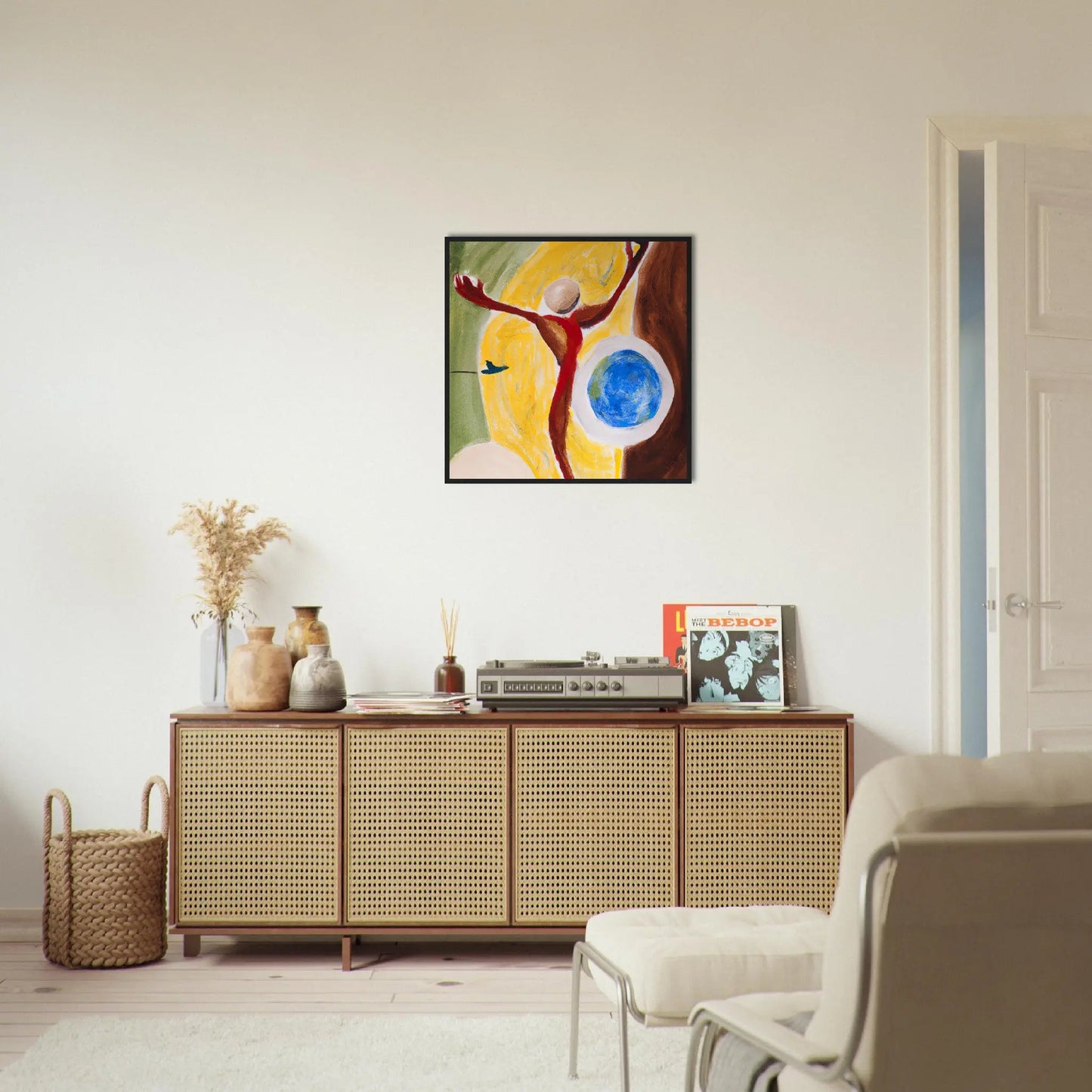 Gerahmtes Premium-Poster - Abstrakt - Malerischer Stil, KI-Kunst - RolConArt, Digitalkunst - Kreative Vielfalt,