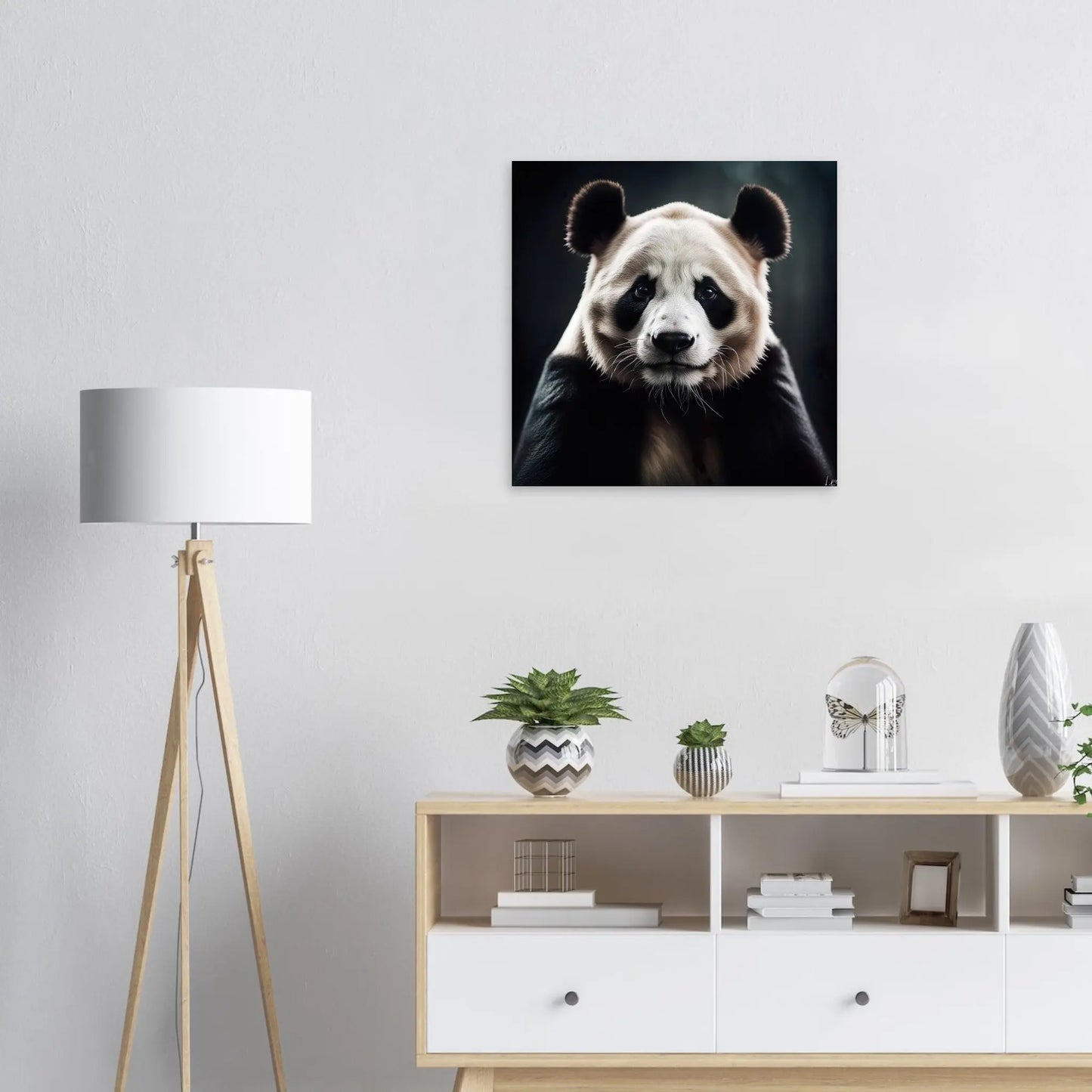 Moderner Forex-Druck - Pandabär - Foto Stil, KI-Kunst RolConArt