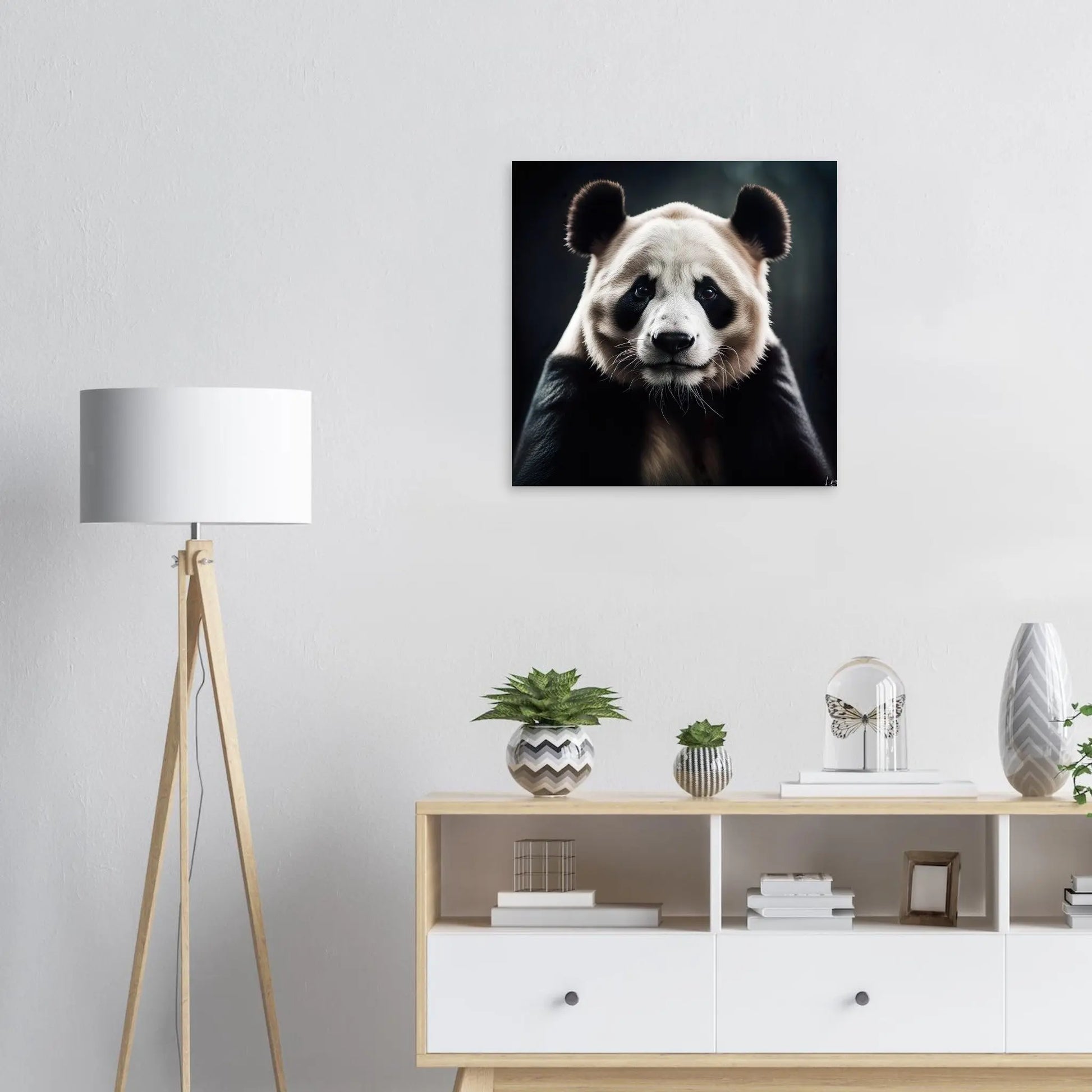 Moderner Forex-Druck - Pandabär - Foto Stil, KI-Kunst RolConArt