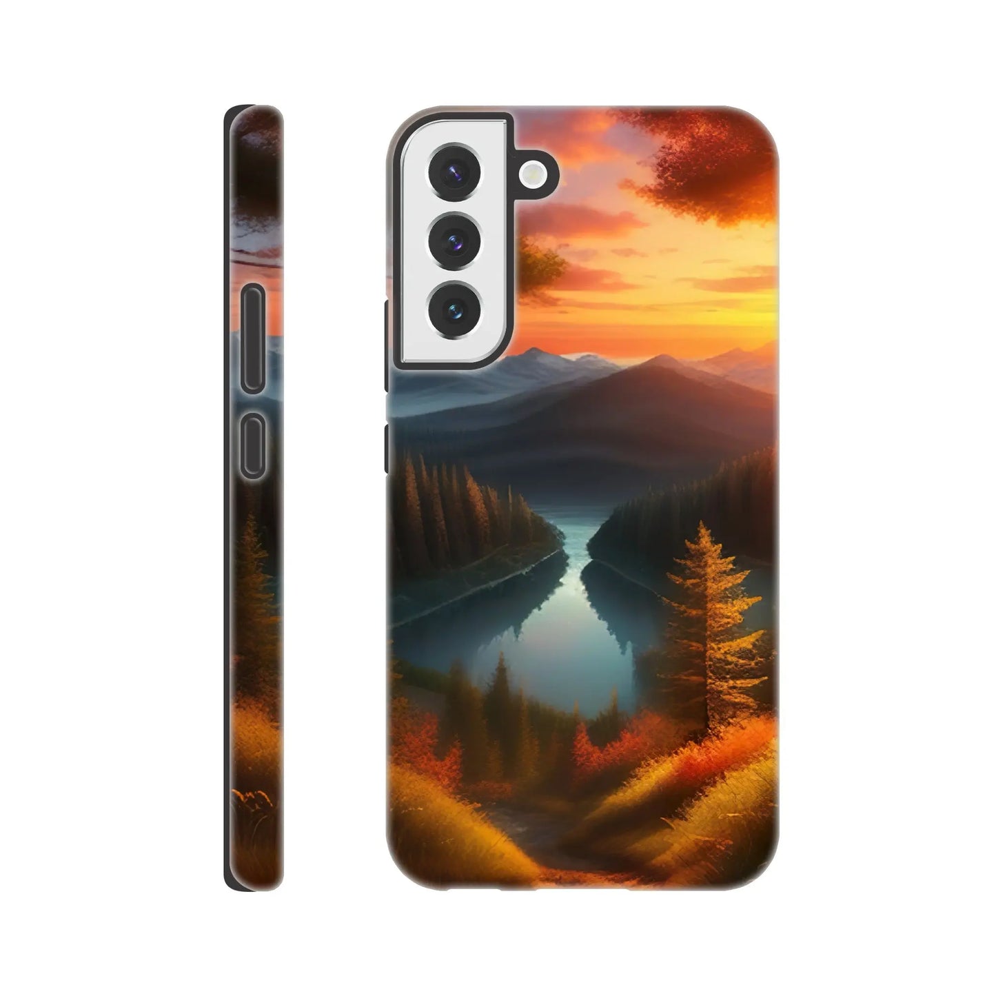 Smartphone-Hülle "Hart" - Bergpanorama - Digitaler Stil, KI-Kunst RolConArt, Landschaften, Galaxy-S22-Plus
