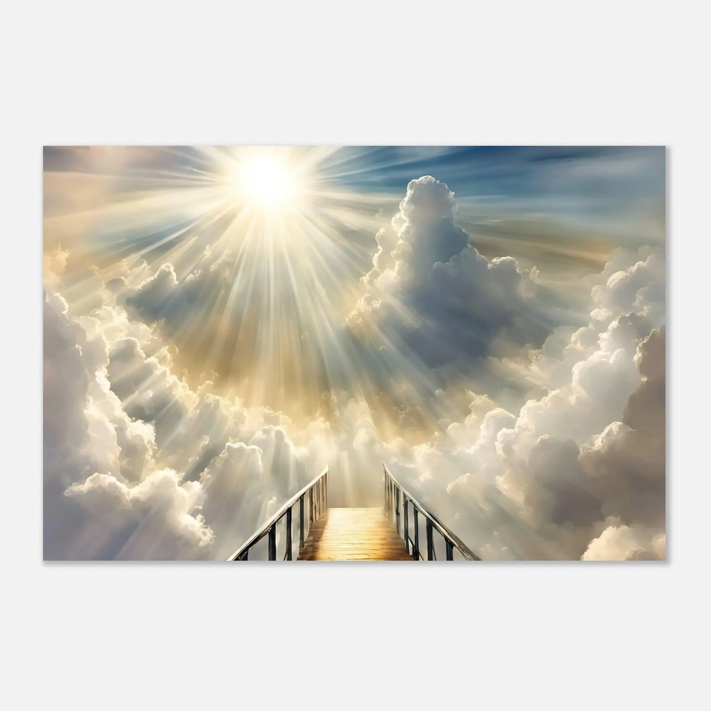 Aluminiumdruck - Wolkenpfad - Digitaler Stil, KI-Kunst RolConArt