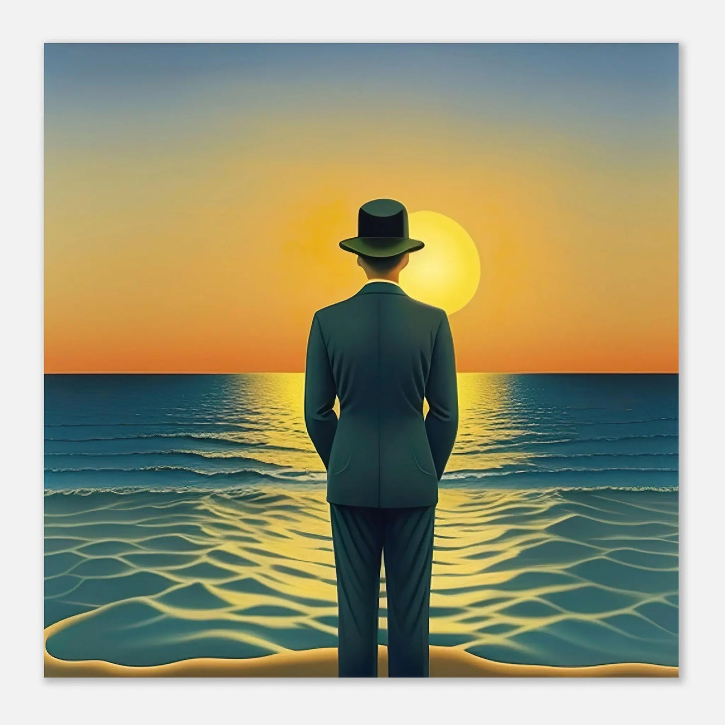 Moderner Forex-Druck - Meerblick - Digitaler Stil, KI-Kunst - RolConArt, Landschaften,