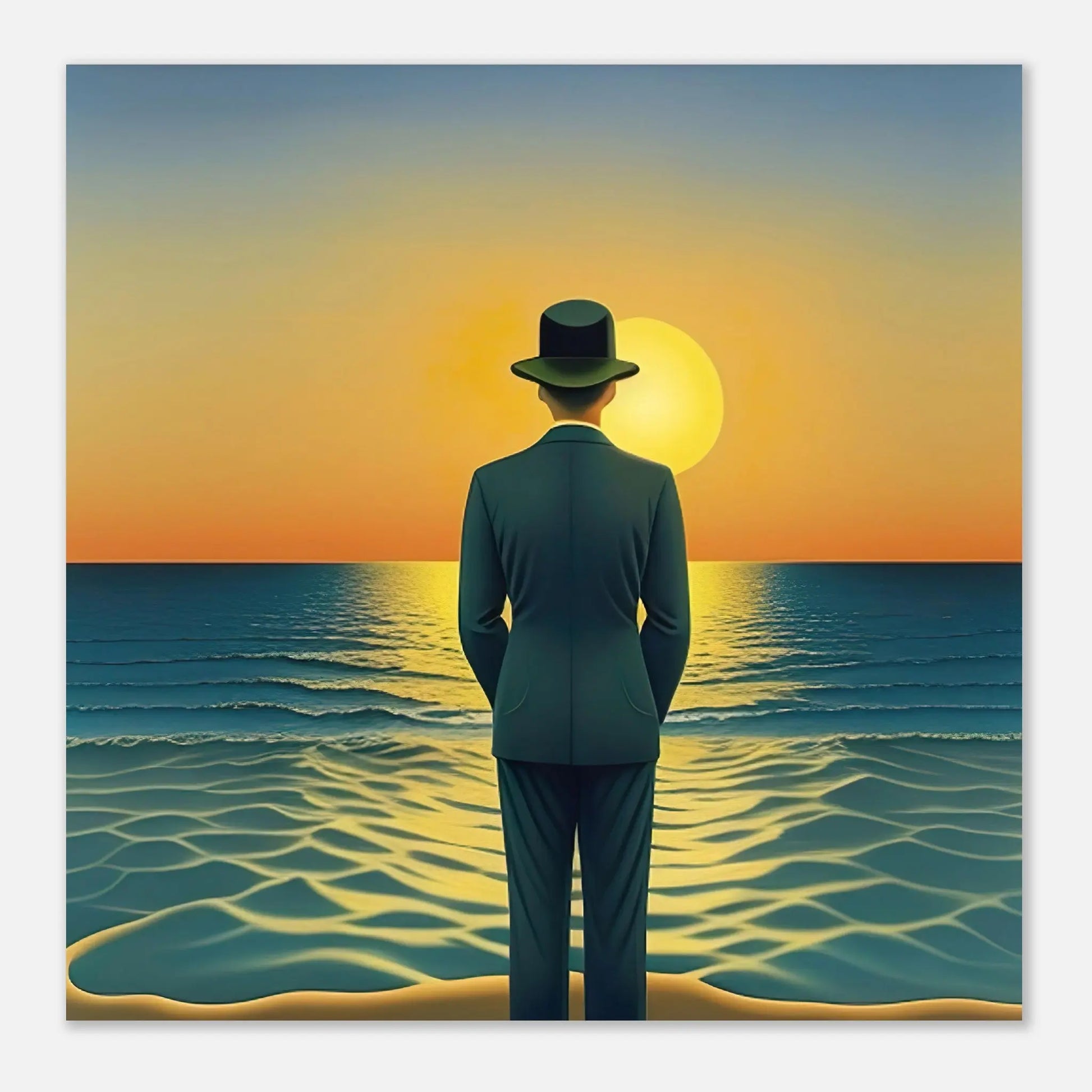 Moderner Forex-Druck - Meerblick - Digitaler Stil, KI-Kunst - RolConArt, Landschaften,